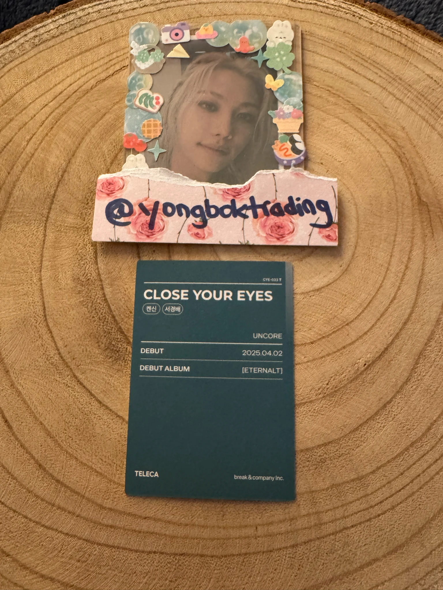 CLOSE YOUR EYES CLOSE YOUR EYES - Kenshin & Seo Kyoungbae - TELECA 2025 K-POP ROOKIE COLLECTION CARDS Other printed signature holographic (hologram) trading card trading pack listing photo 2
