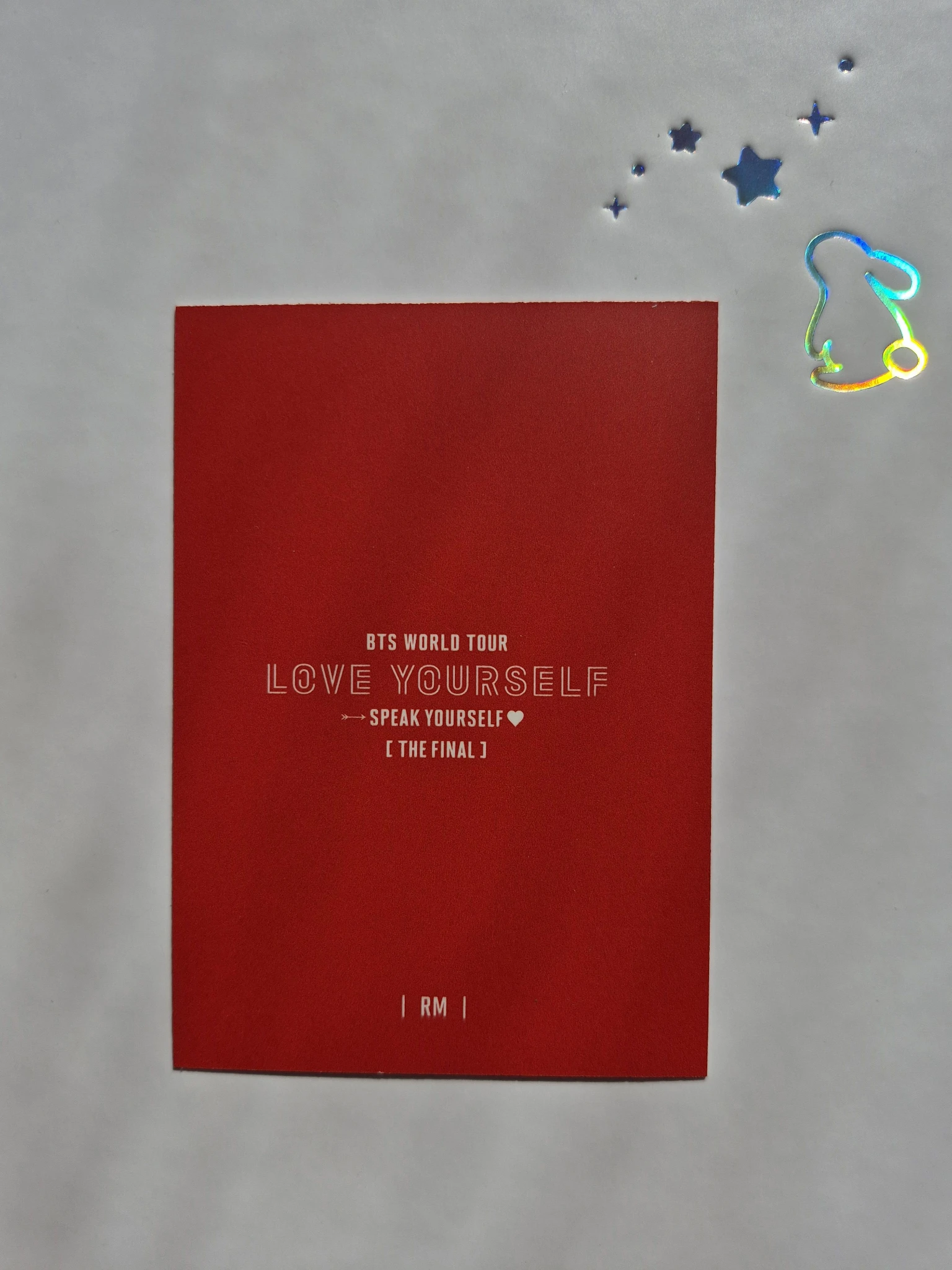 BTS RM BTS - RM - LY: Speak Yourself Tour Event merch photocard memorial tag the final listing photo 2
