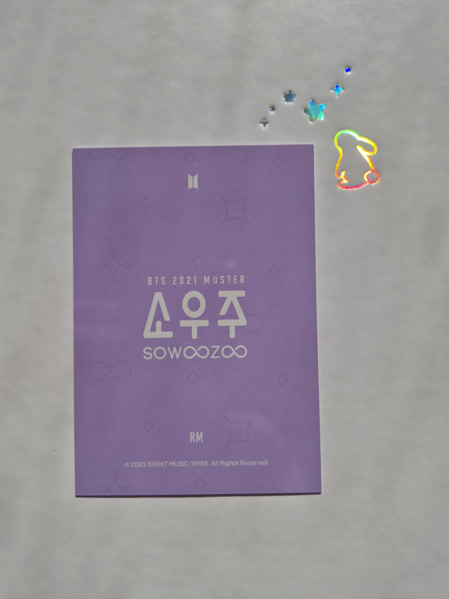 BTS RM BTS - RM - 2021 Muster Sowoozoo Event merch photocard pajama set listing photo 2