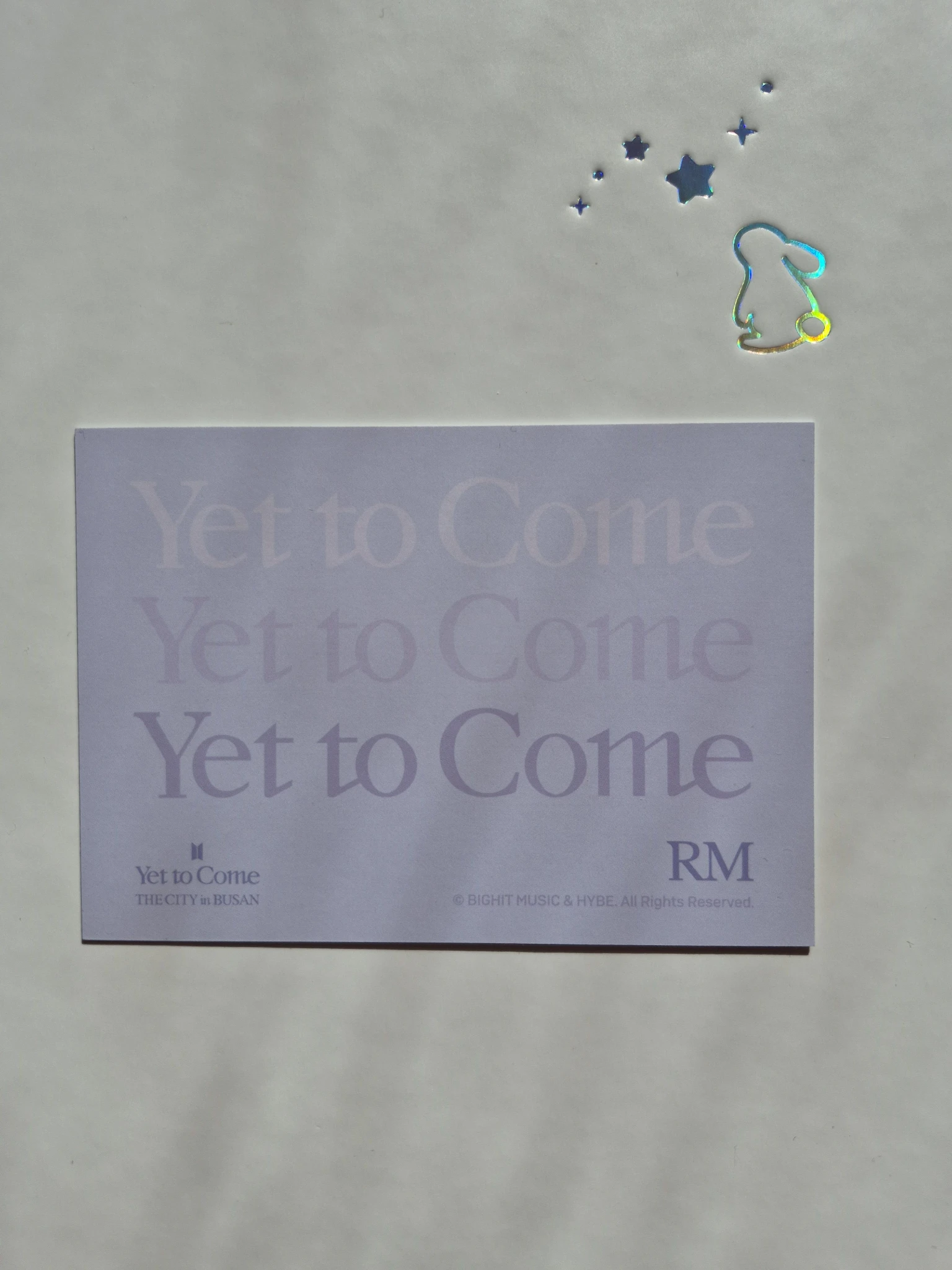 BTS RM BTS - RM - Yet To Come in Busan Event merch photocard merch hotel listing photo 2
