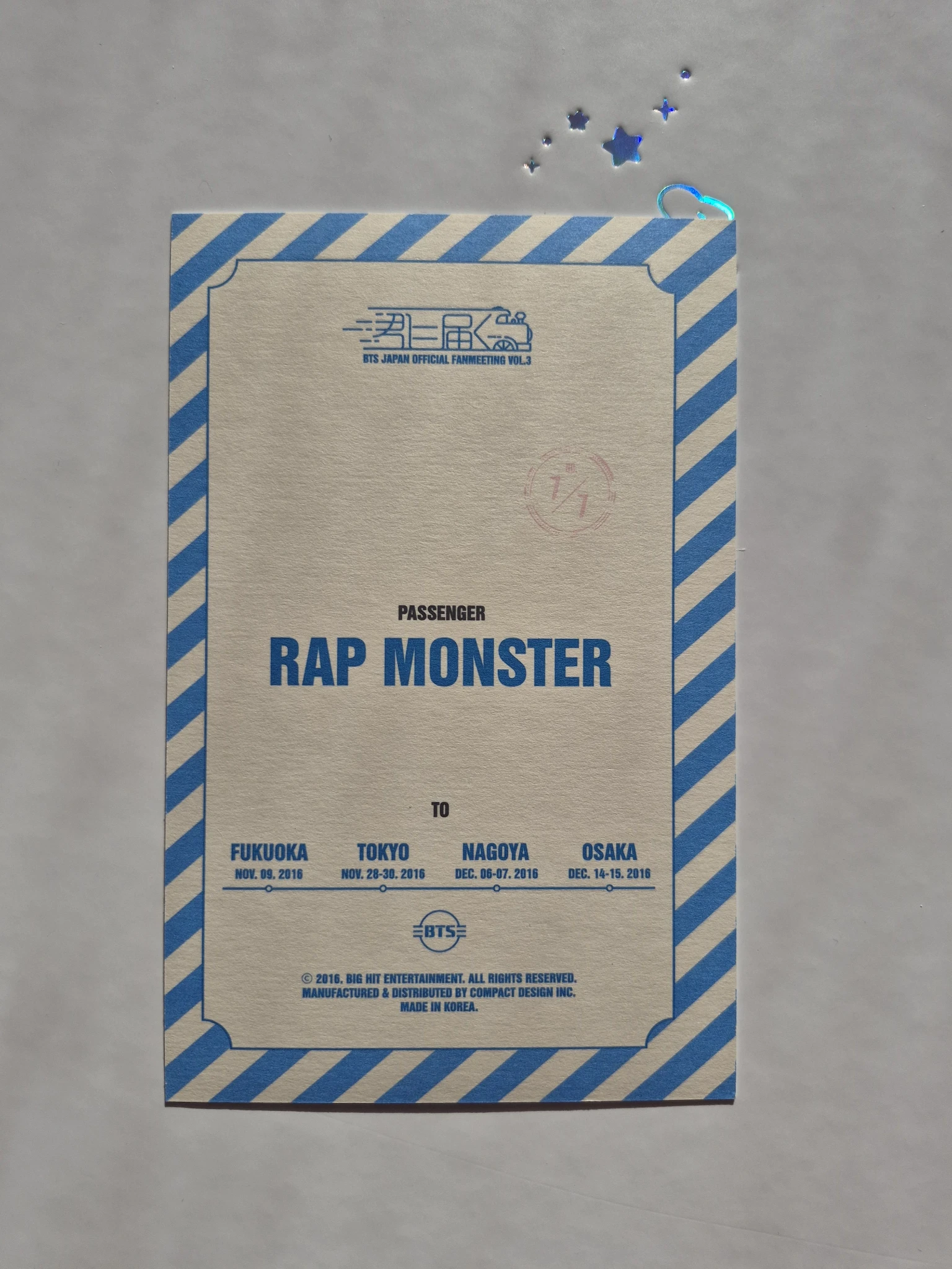 BTS RM BTS - RM - Japan Official Fanmeeting Vol.3 - Reaching You (Kimi Ni Todoku) Event photo set listing photo 2