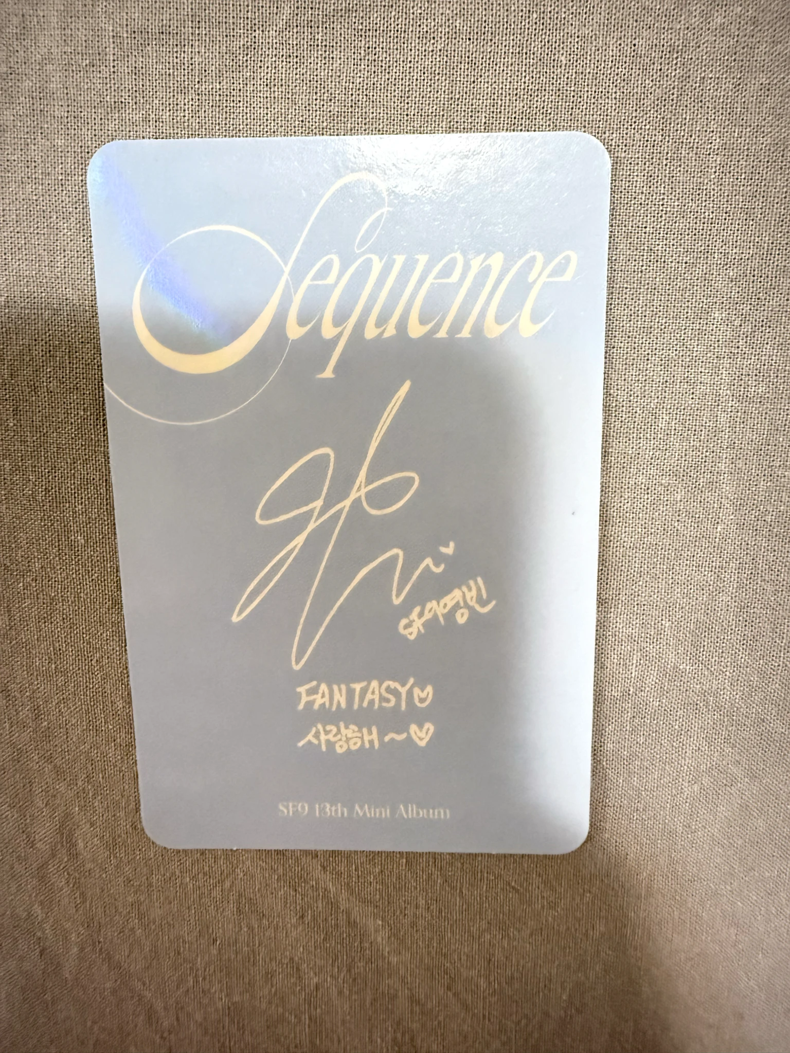 SF9 Youngbin SF9 - Youngbin - Sequence Album album photocard clearness version listing photo 2