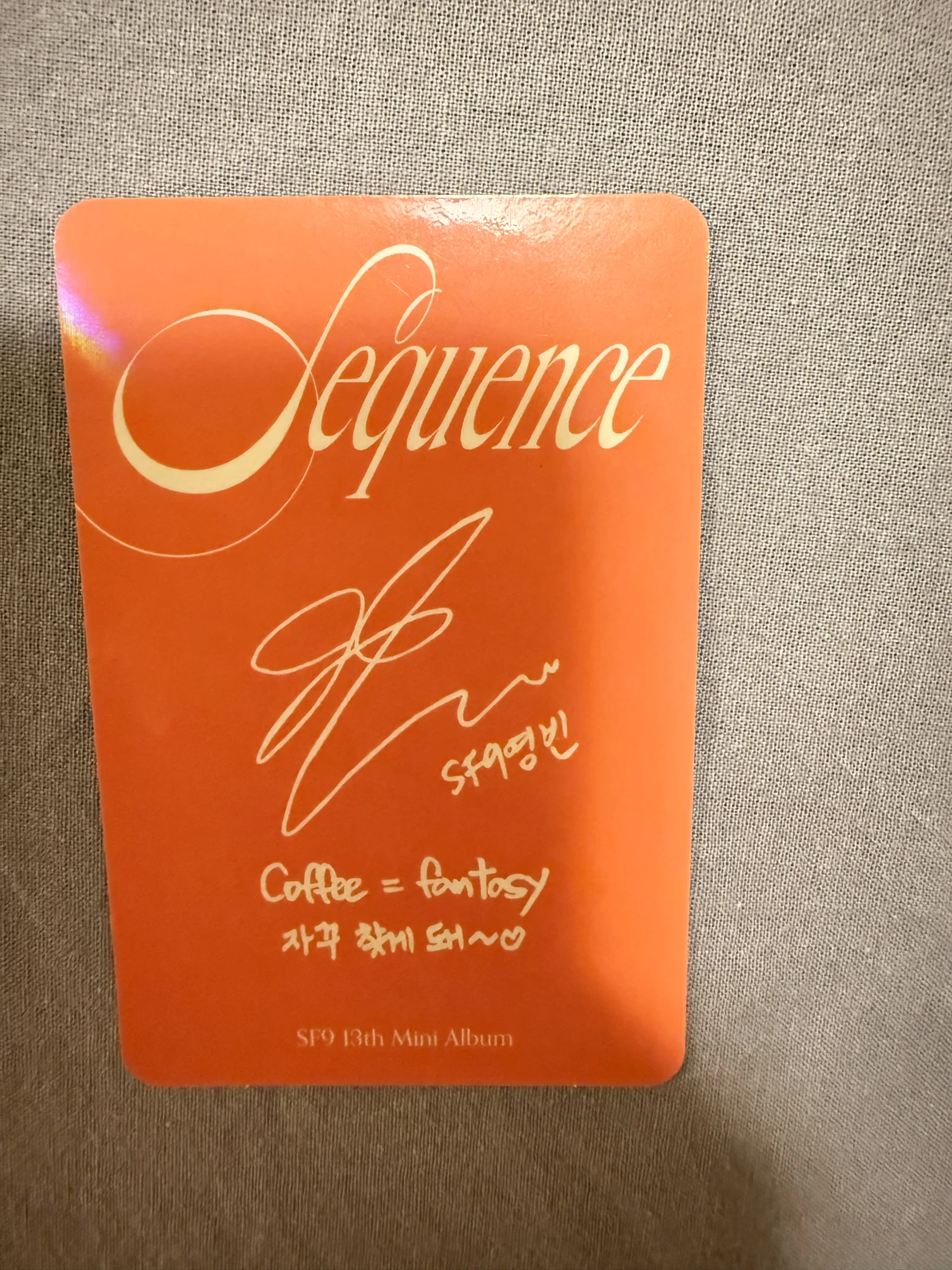 SF9 Youngbin SF9 - Youngbin - Sequence Album album photocard sweetless version listing photo 2