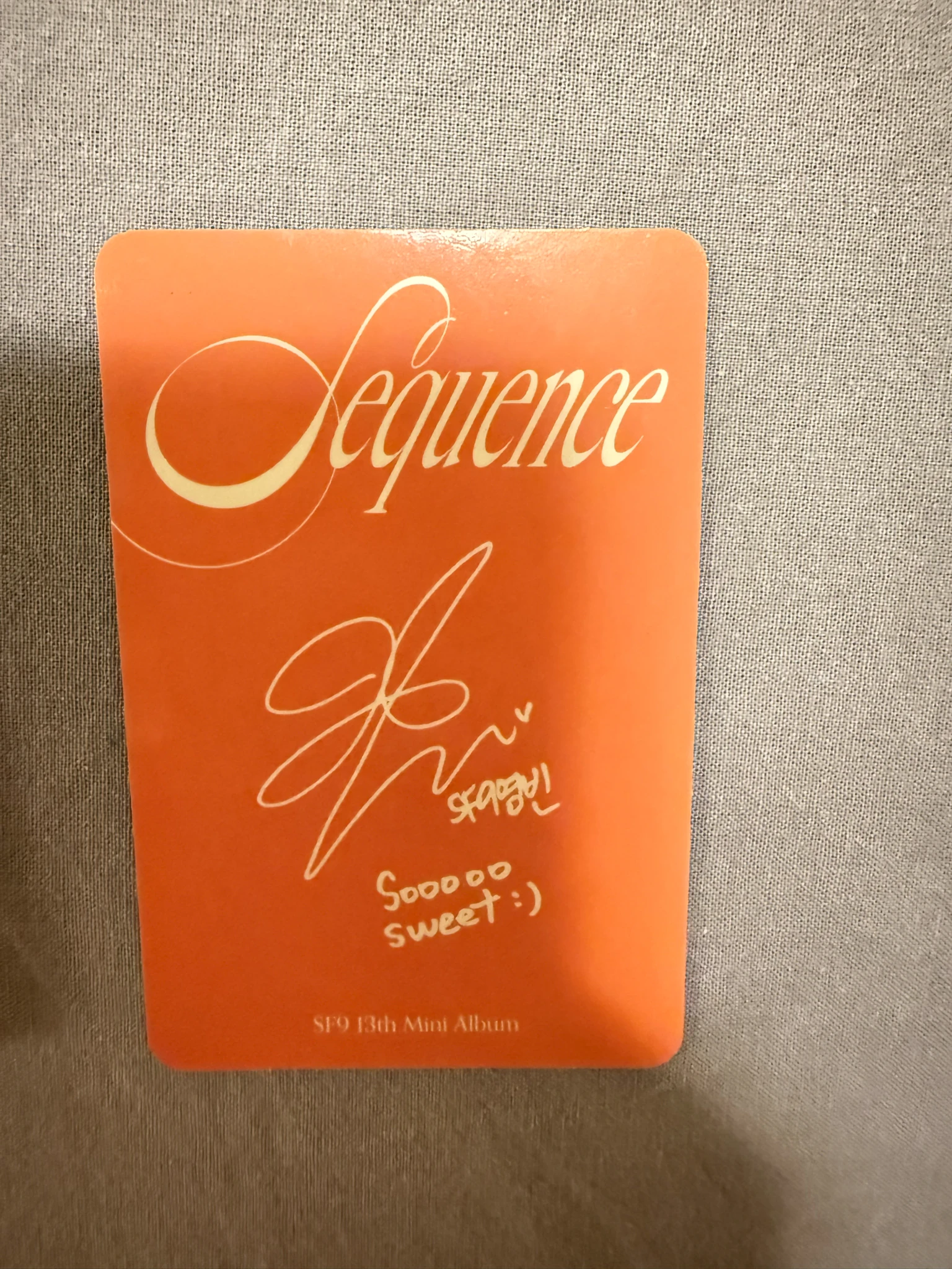 SF9 Youngbin SF9 - Youngbin - Sequence Album sweetless version album photocard listing photo 2