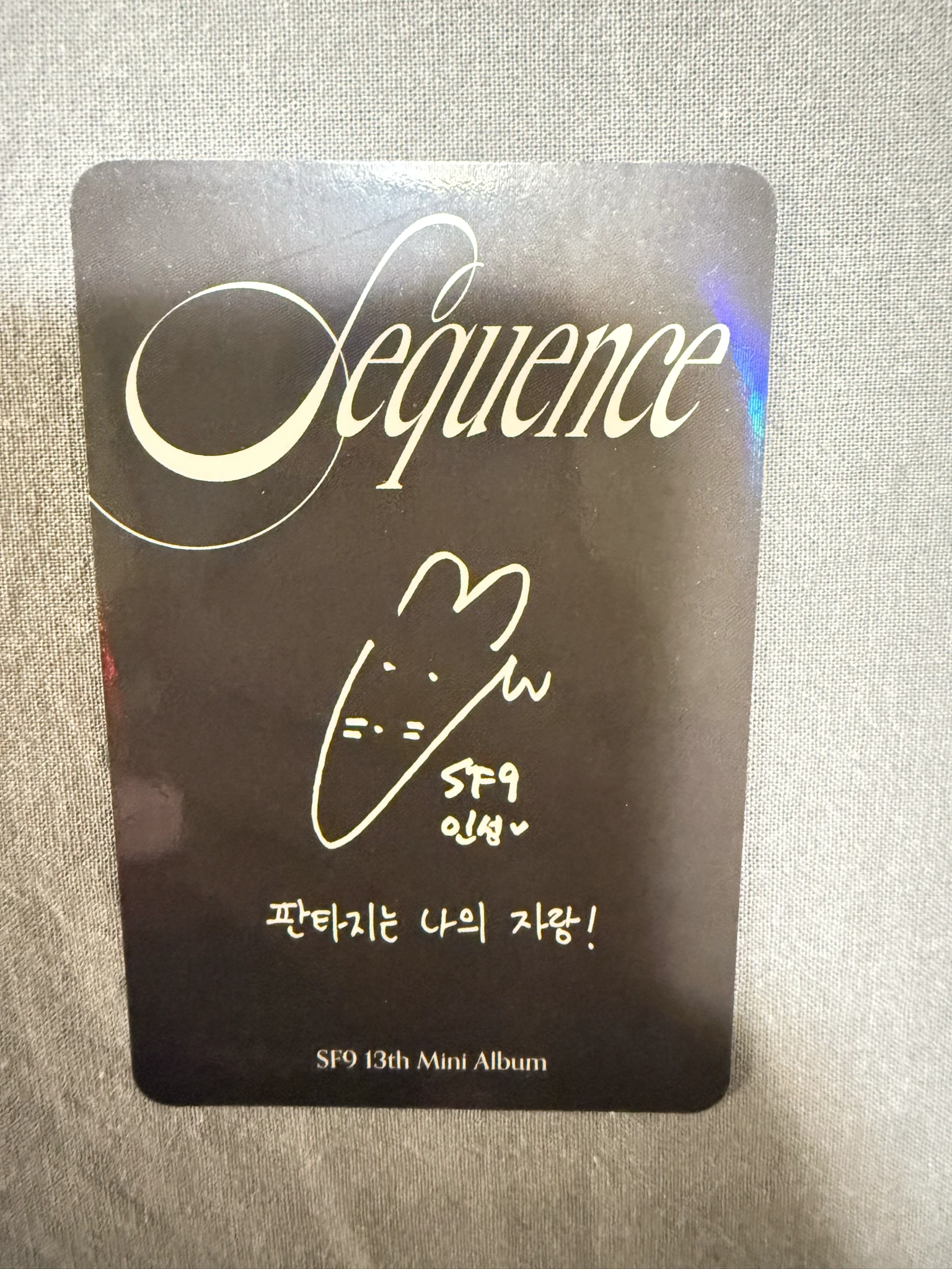 SF9 Inseong SF9 - Inseong - Sequence Album album photocard holographic (hologram) listing photo 2