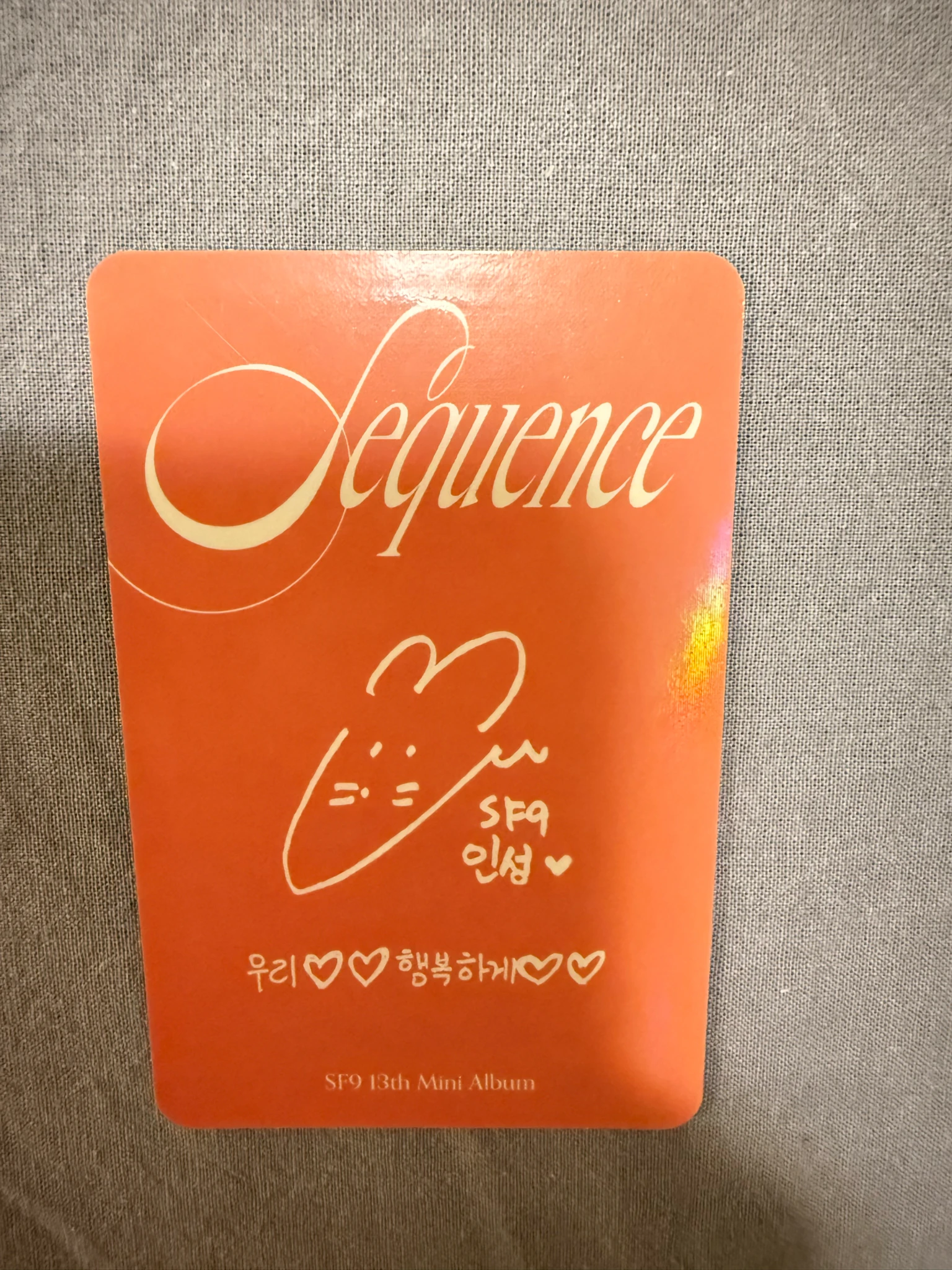 SF9 Inseong SF9 - Inseong - Sequence Album sweetless version album photocard listing photo 2
