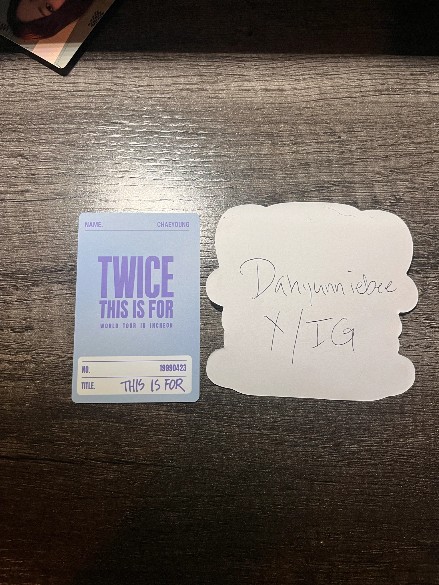 TWICE Chaeyoung TWICE - Chaeyoung - THIS IS FOR WORLD TOUR IN INCHEON DVD & BLU-RAY Other blu-ray version dvd/blu-ray photocard photocard set incheon listing photo 2