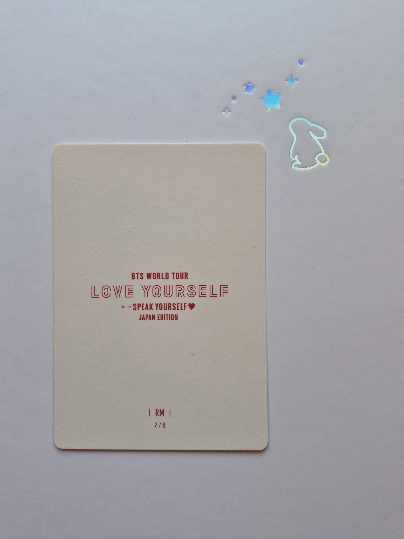 BTS RM BTS - RM - LY: Speak Yourself Tour Event mini photocard japan listing photo 2