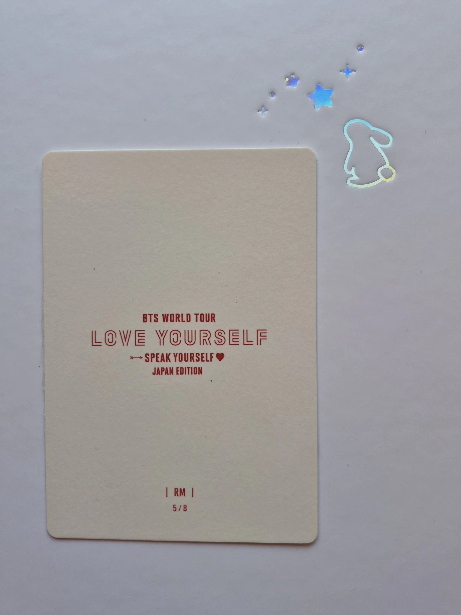 BTS RM BTS - RM - LY: Speak Yourself Tour Event mini photocard japan listing photo 2