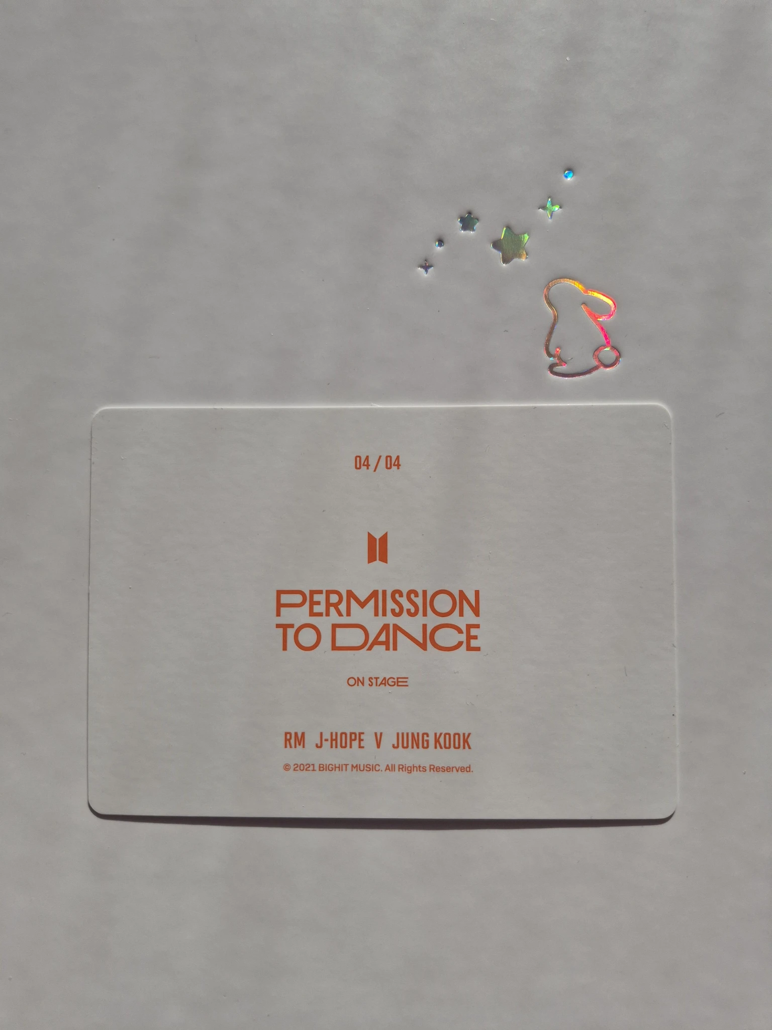 BTS BTS - RM & j-hope & V - Permission To Dance On Stage Tour Event mini photocard listing photo 2