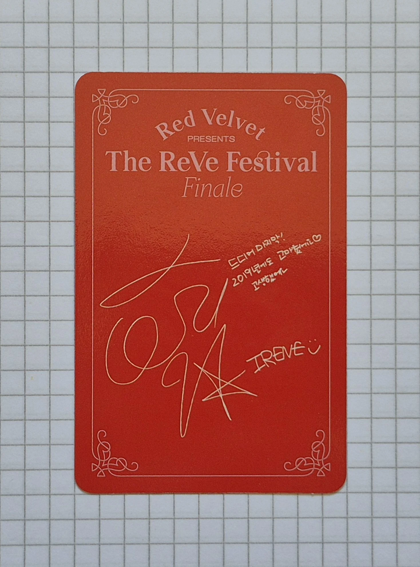 Red Velvet Irene Red Velvet - Irene - The ReVe Festival: Finale Album album photocard listing photo 2