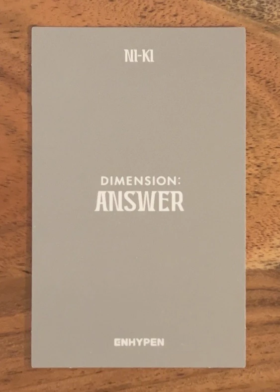 ENHYPEN Ni-ki ENHYPEN - Ni-ki - DIMENSION : ANSWER Album album photocard korean album no version listing photo 2