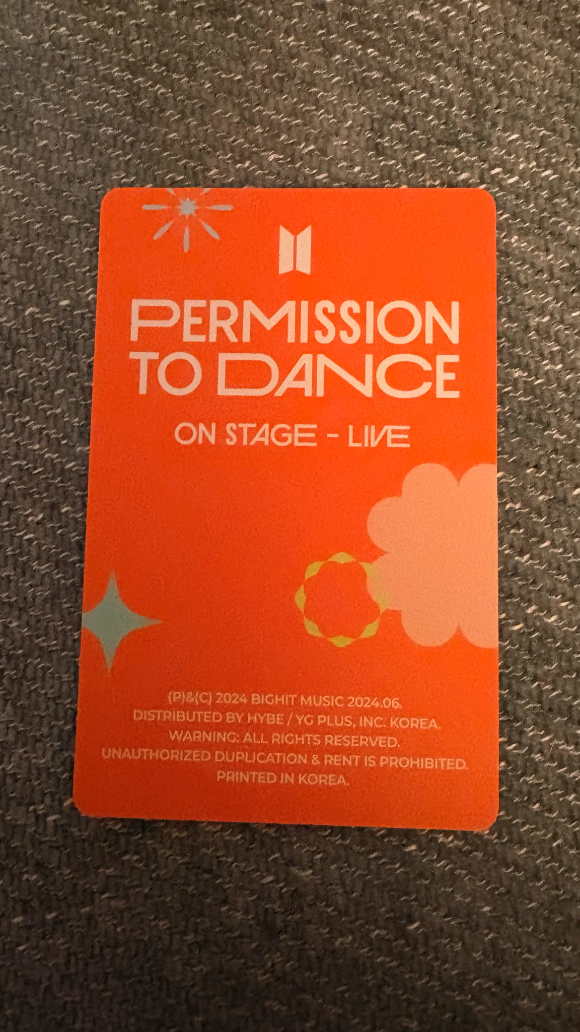 BTS Jimin BTS-Jimin-Album-Permission to Dance Live Album listing photo 2