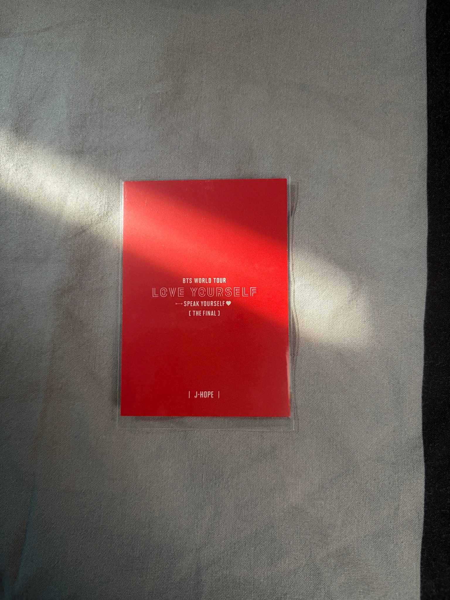 BTS j-hope BTS - j-hope - LY: Speak Yourself Tour Event merch photocard memorial tag the final listing photo 2