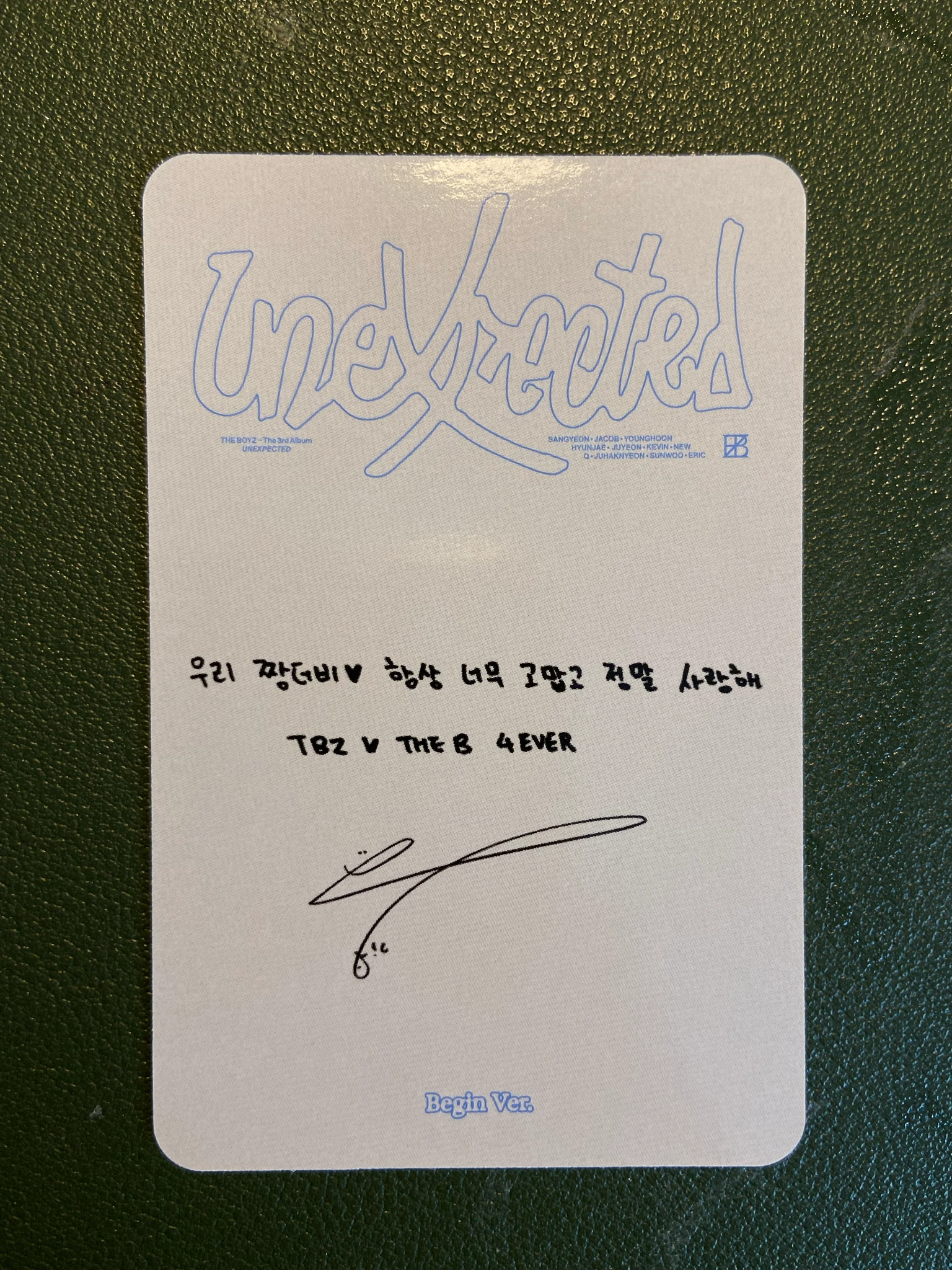 THE BOYZ Eric THE BOYZ - Eric - Unexpected Album begin version album photocard listing photo 2
