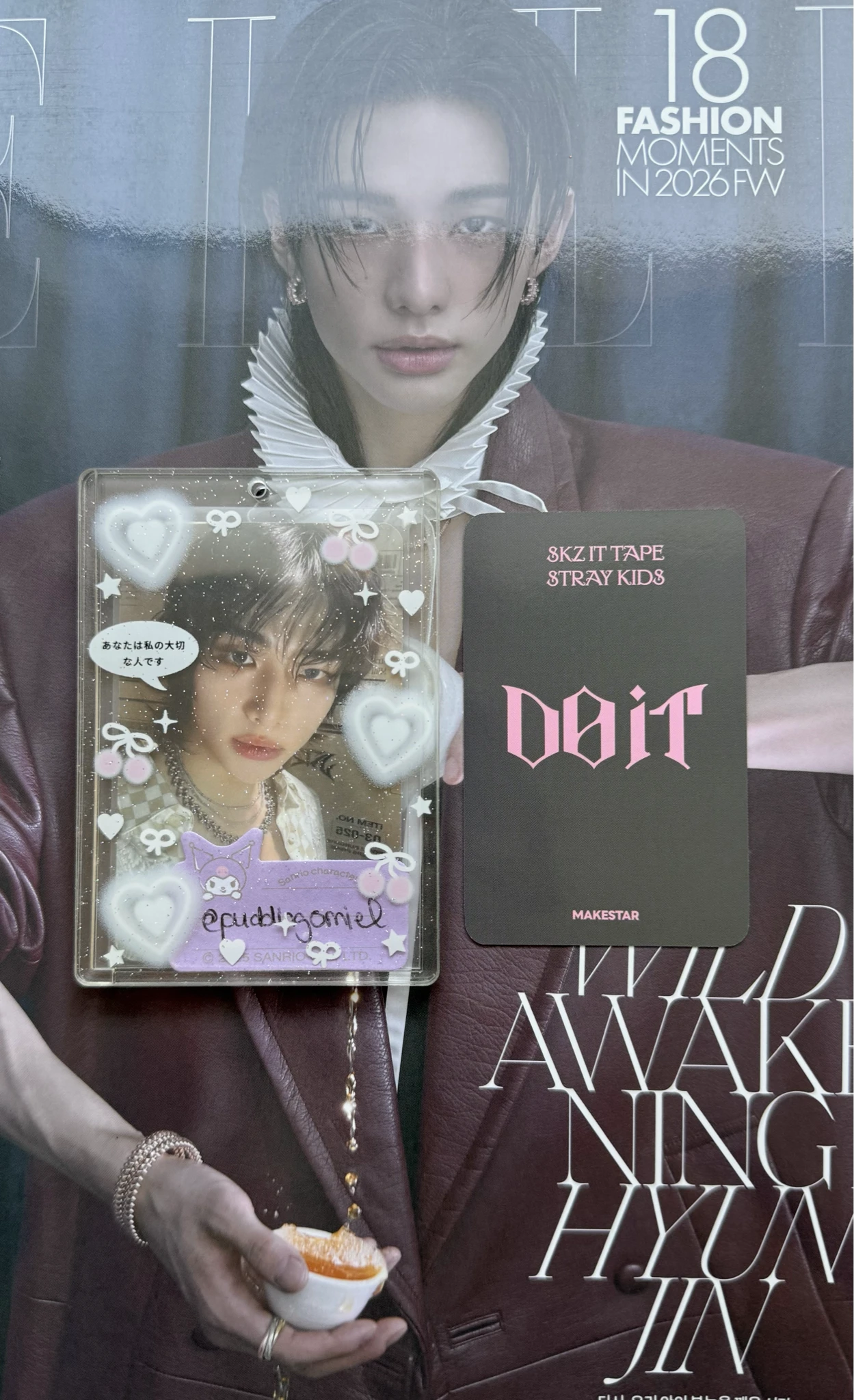 Stray Kids I.N Stray Kids - I.N - Do It Album pre-order benefit (pob) makestar holographic (hologram) listing photo 2