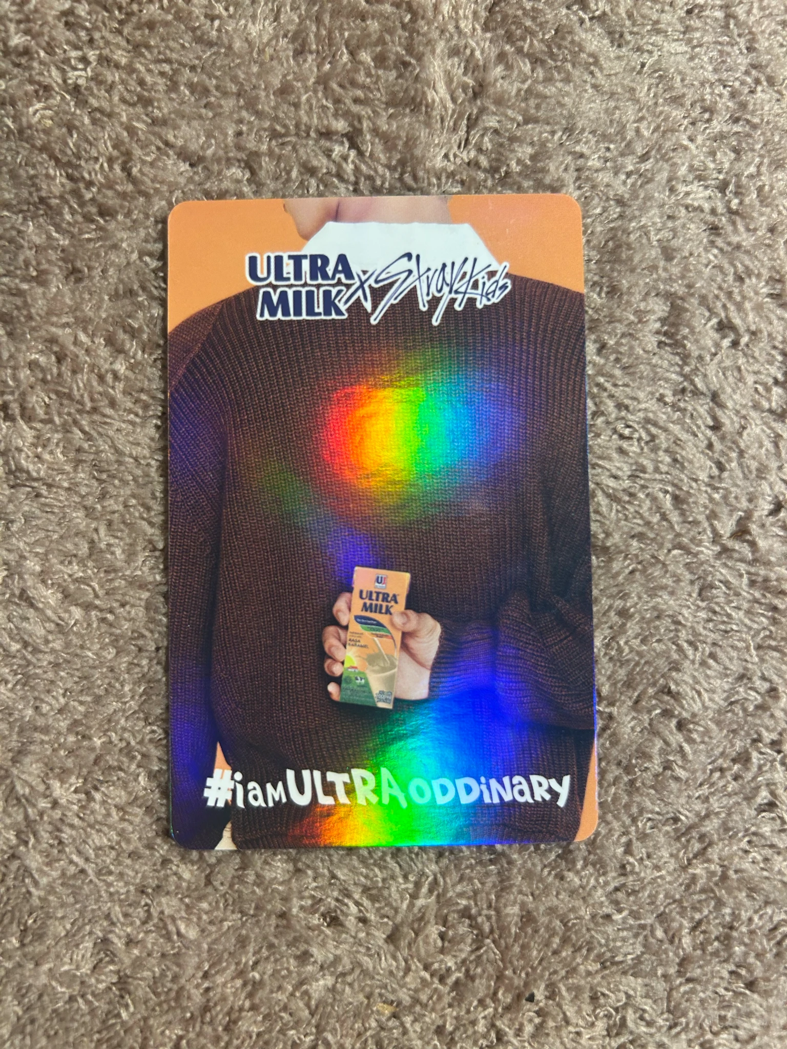 Stray Kids HAN Stray Kids - HAN - Ultra Milk x Stray Kids Other holographic (hologram) brand collaboration double-sided round 3 listing photo 2
