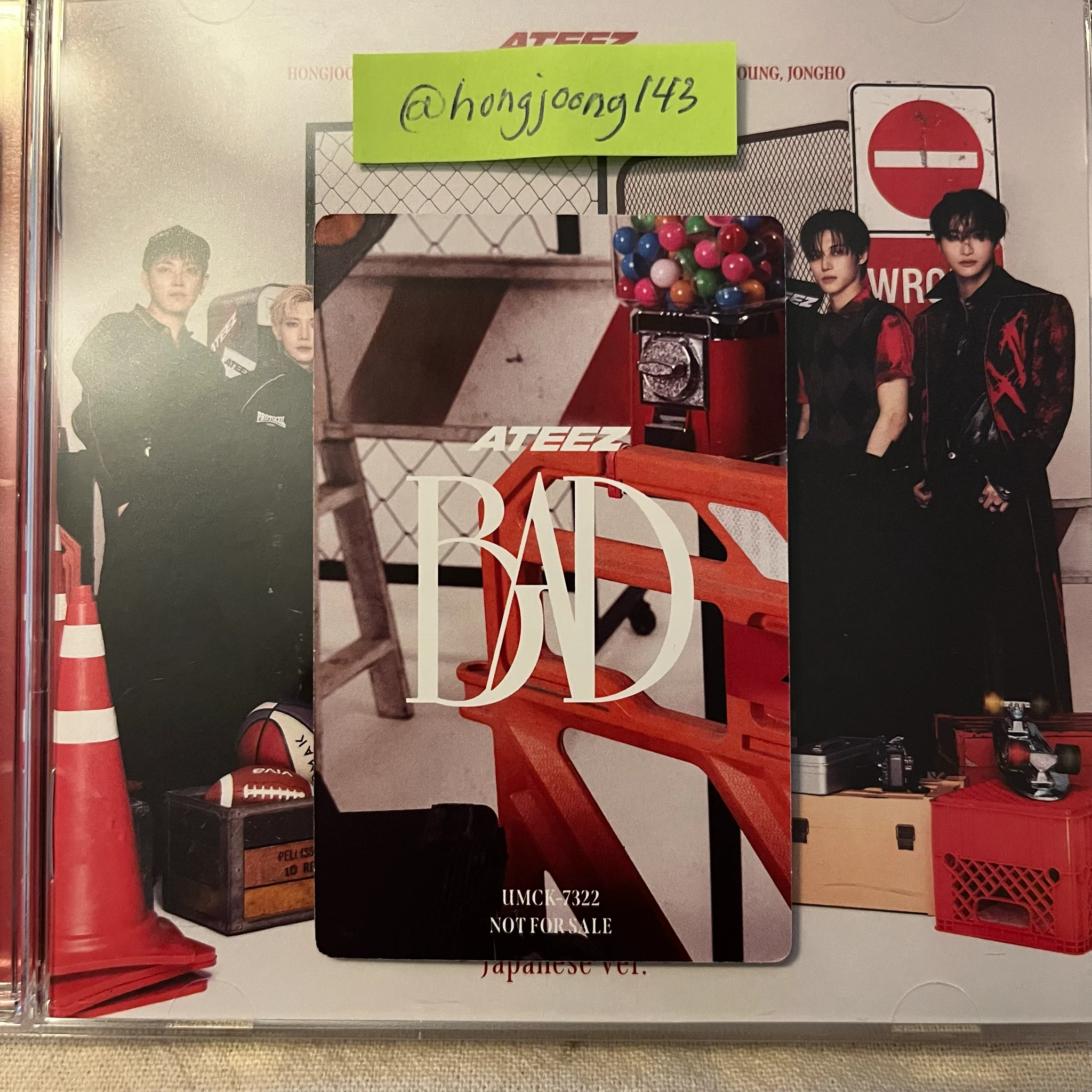ATEEZ Hongjoong ATEEZ - Hongjoong - BAD Album album photocard flash price version japanese album listing photo 2