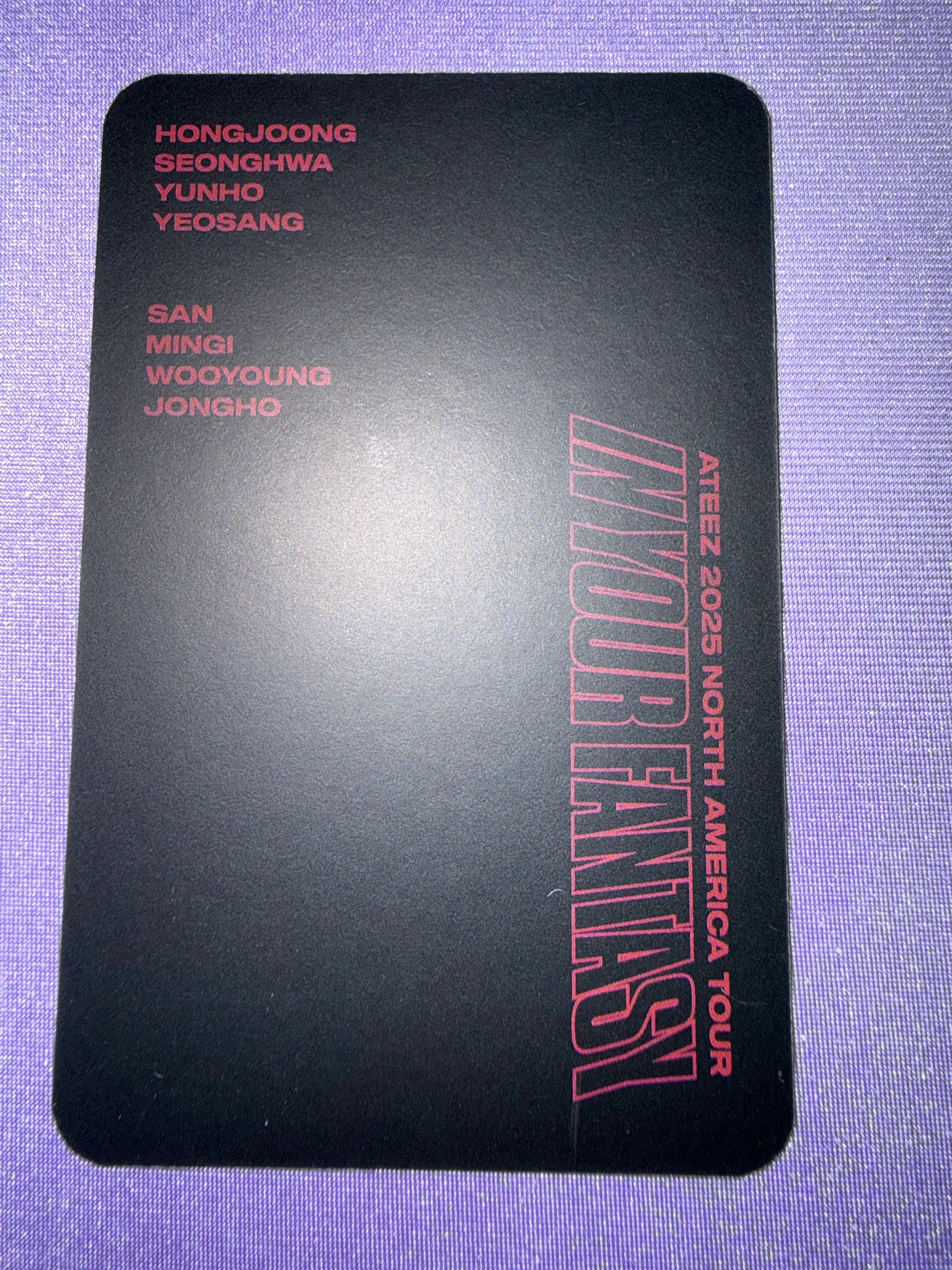 ATEEZ Seonghwa ATEEZ - Seonghwa - In Your Fantasy 2025 World Tour Event pop-up store purchase benefit US exclusive listing photo 2