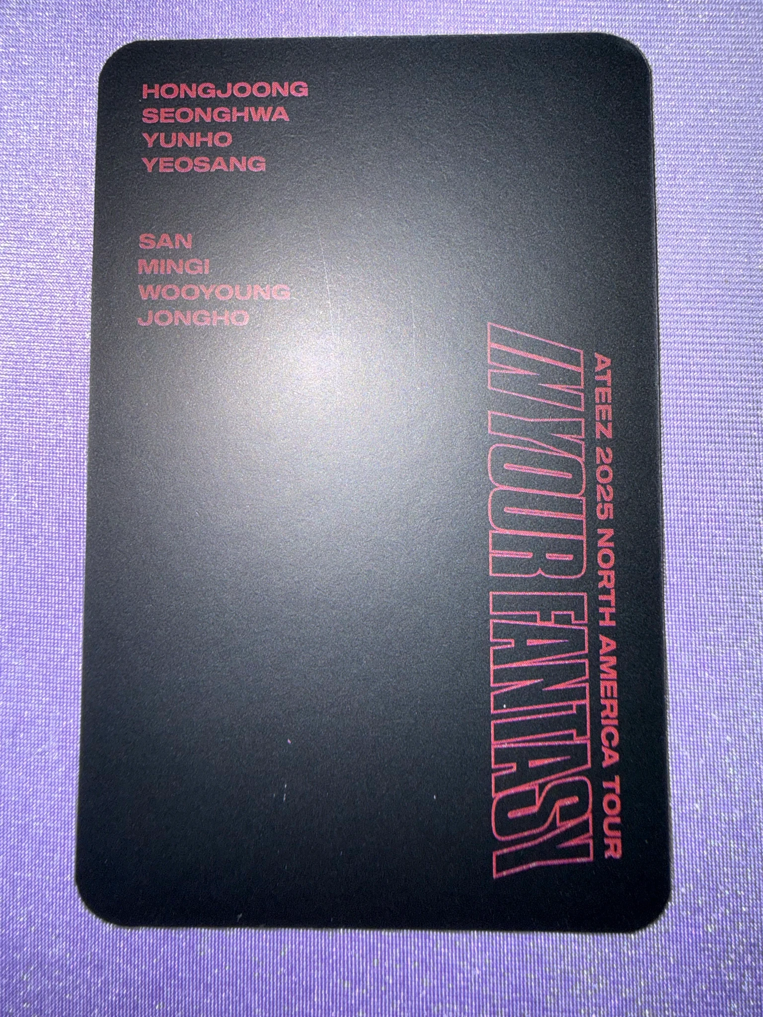 ATEEZ Yeosang ATEEZ - Yeosang - In Your Fantasy 2025 World Tour Event pop-up store purchase benefit US exclusive listing photo 2