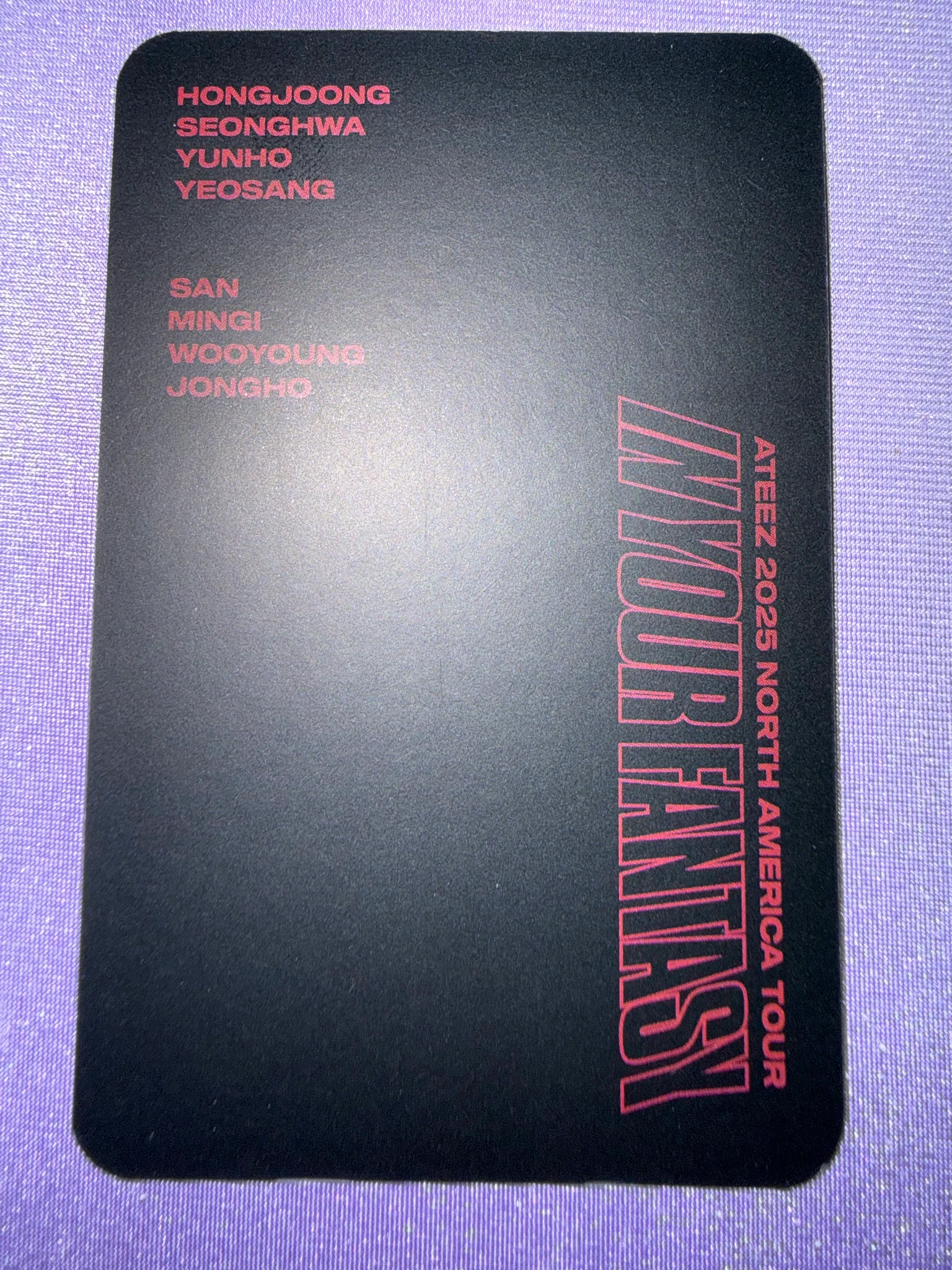 ATEEZ Mingi ATEEZ - Mingi - In Your Fantasy 2025 World Tour Event pop-up store purchase benefit US exclusive listing photo 2
