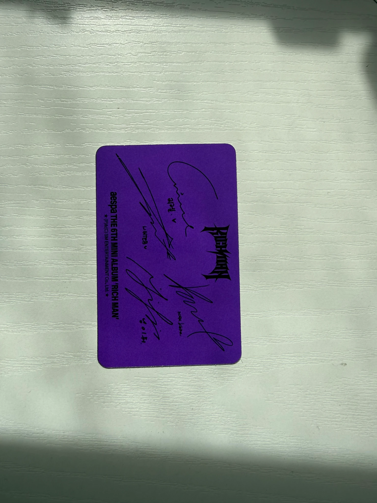 aespa aespa - Rich Man Album album photocard guitar version horizontal listing photo 2
