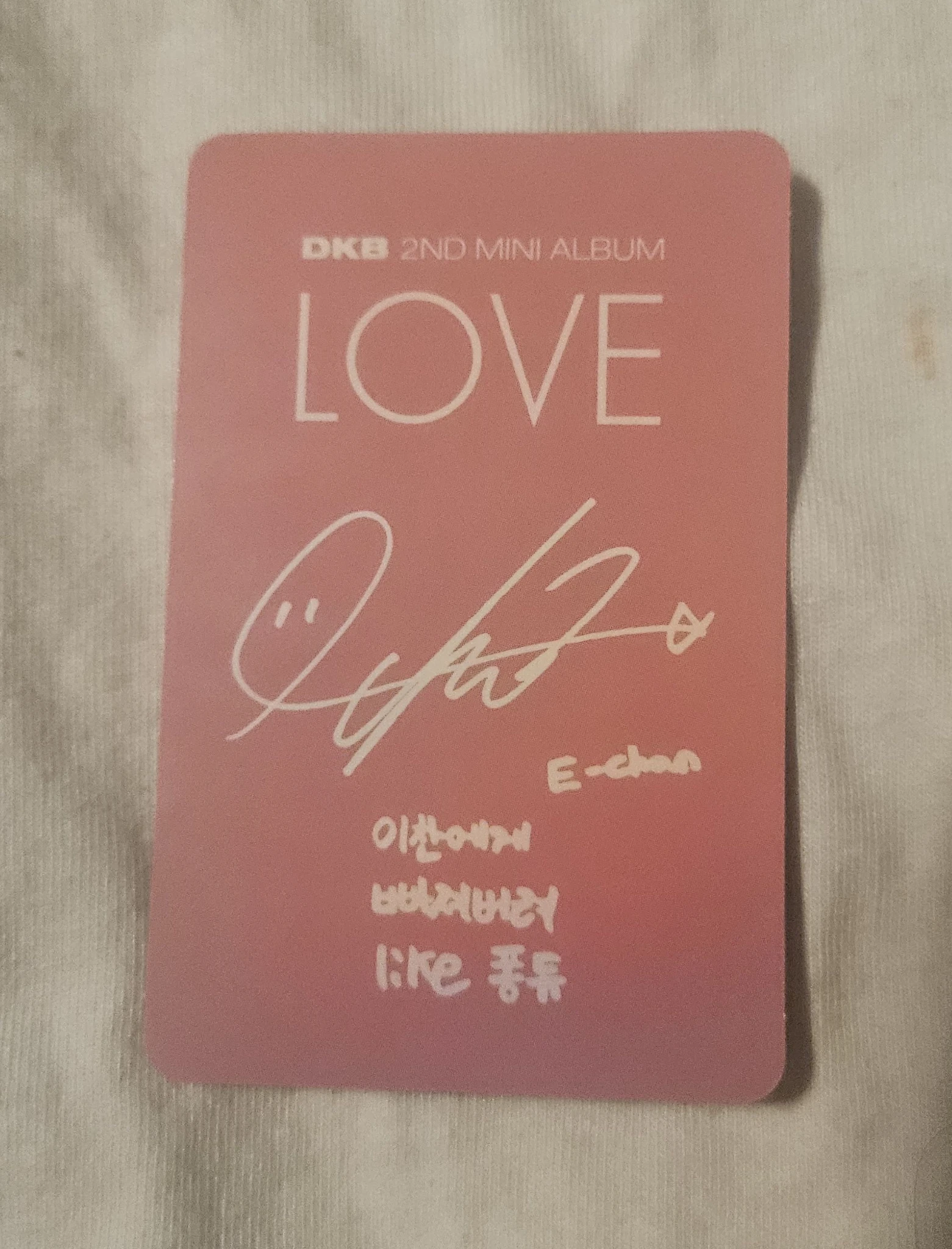 DKB E-chan DKB - E-chan - LOVE Album mymusictaste (mmt) pob (pre-order benefit) listing photo 2