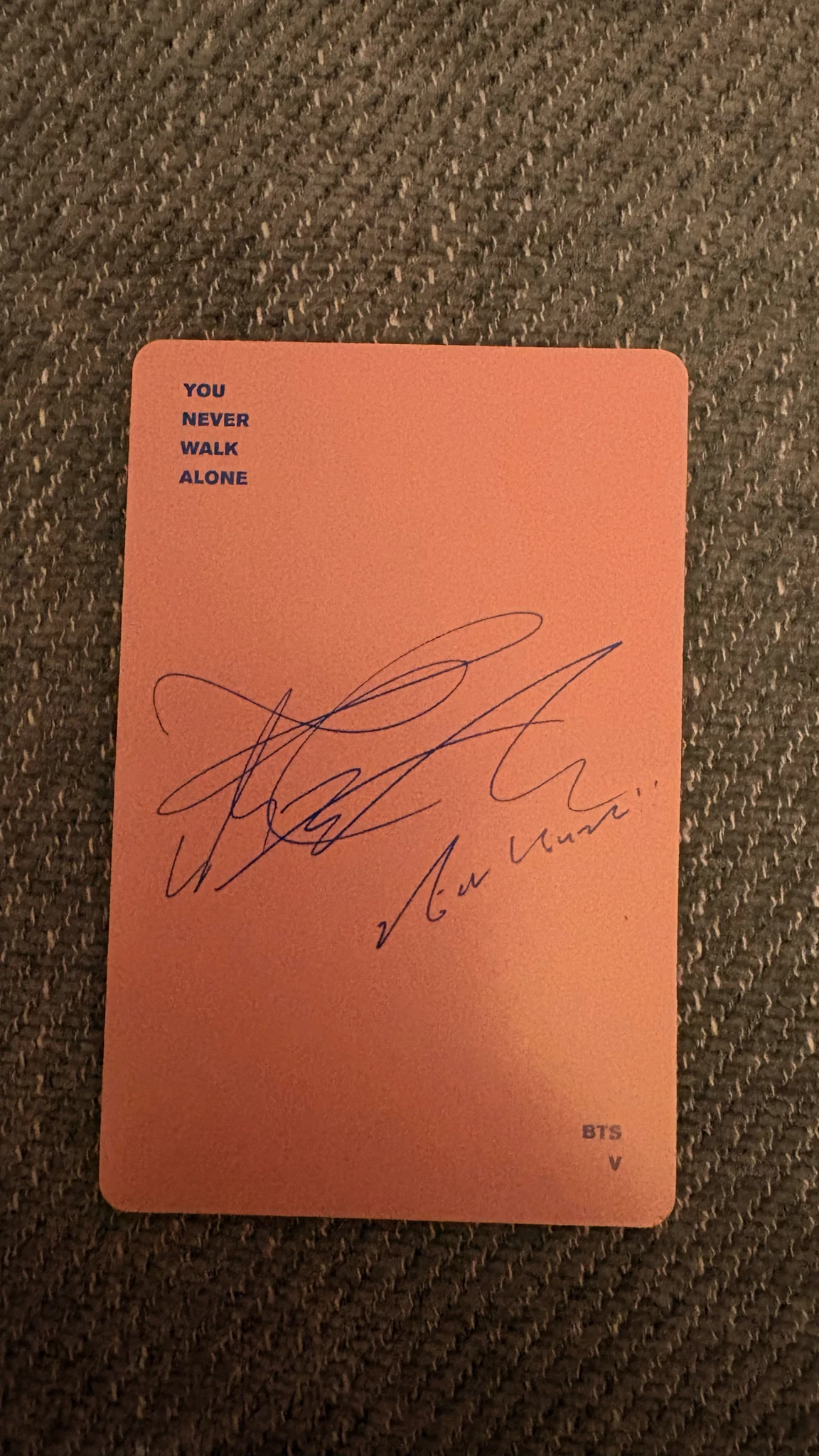 BTS V BTS - V - You Never Walk Alone Album taiwan press postcard listing photo 2
