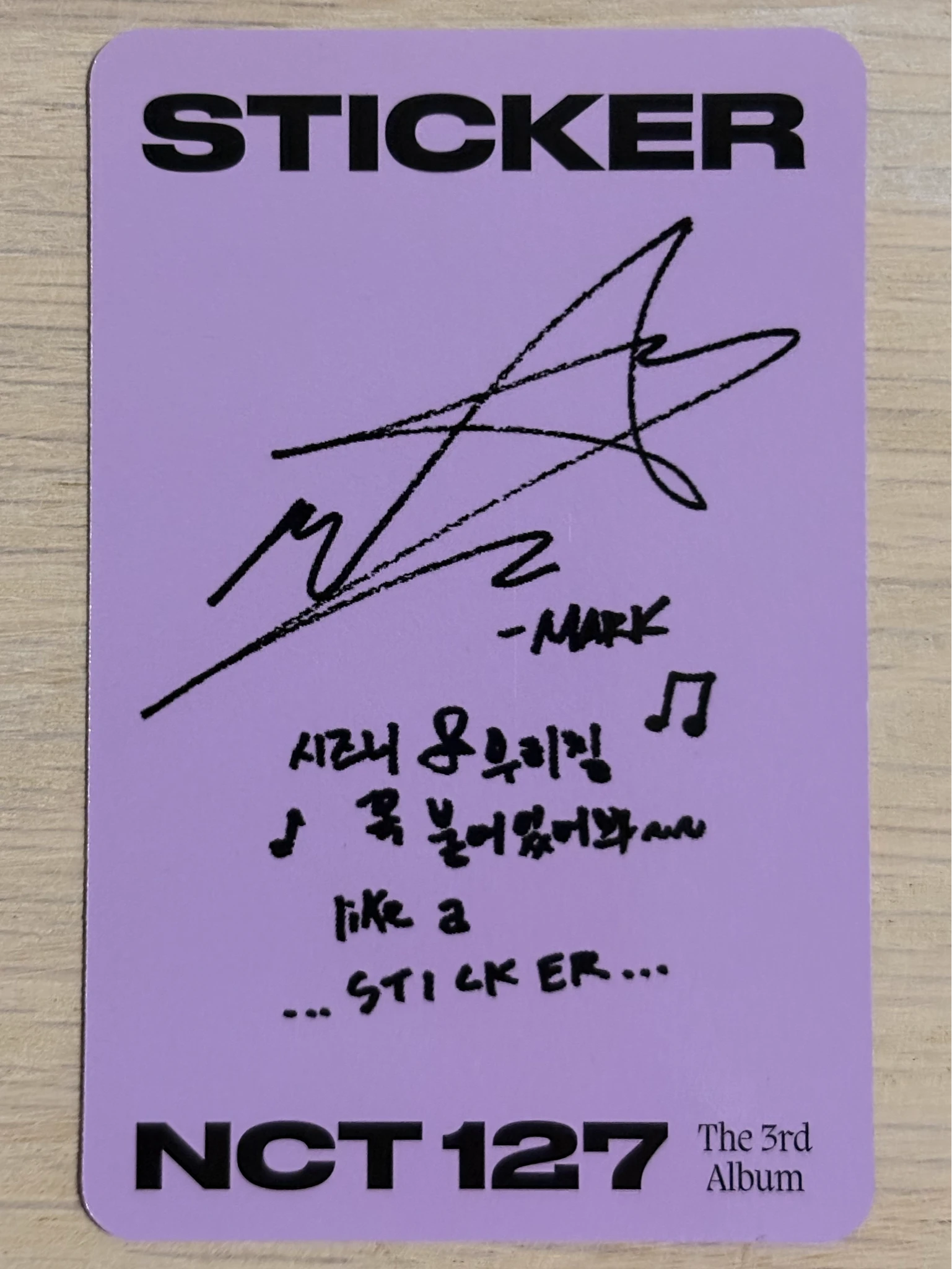 NCT 127 Mark NCT 127 - Mark  - Sticker Album listing photo 2