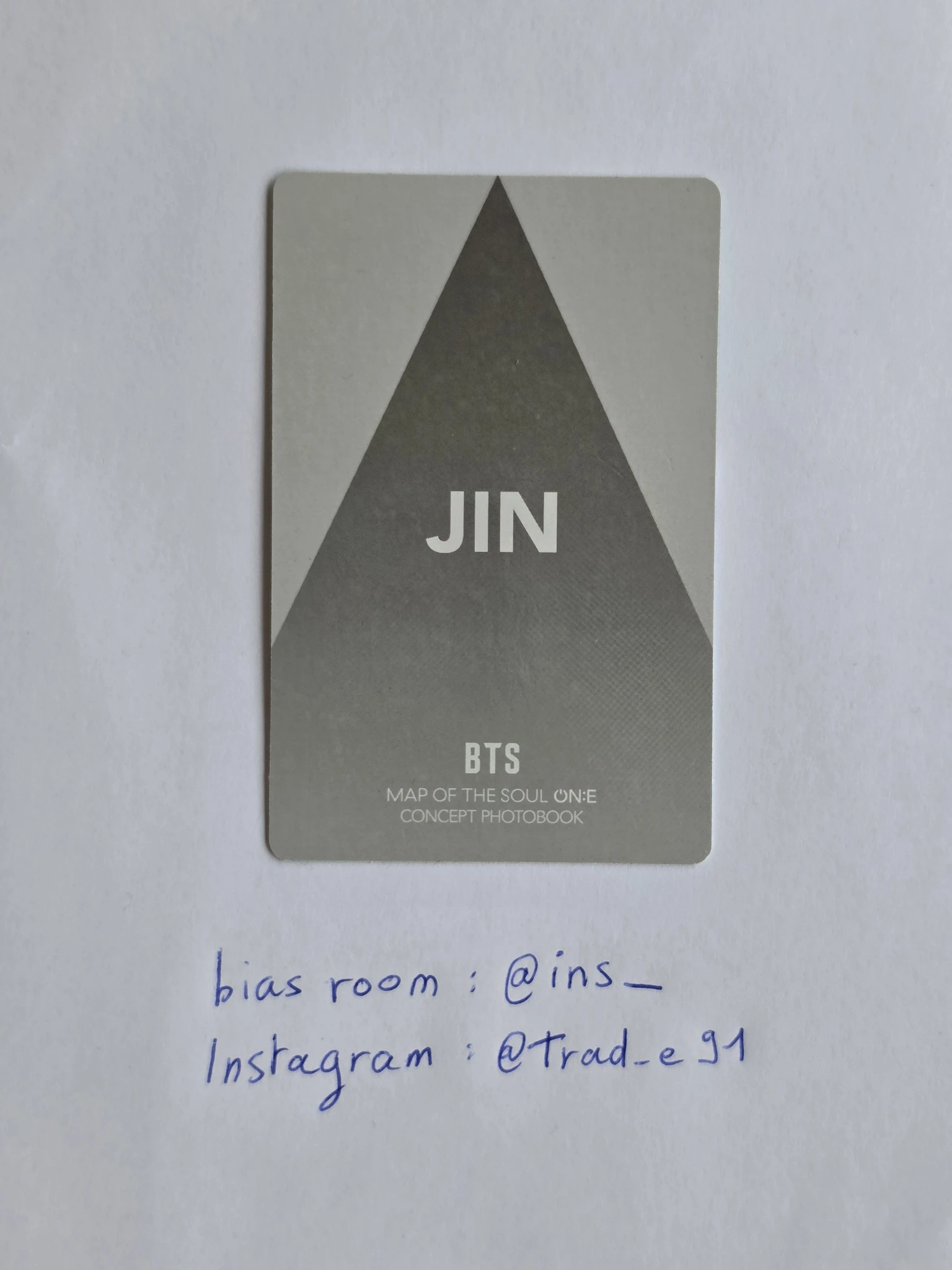 BTS Jin BTS - Jin - Map of The Soul Concept Photobook Other clue ver. listing photo 2