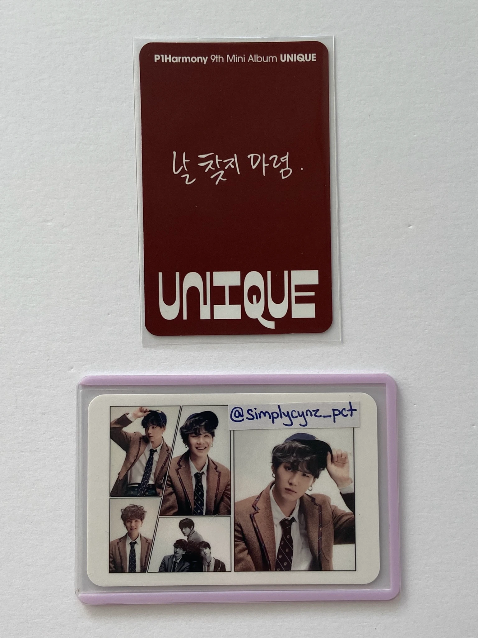 P1Harmony Keeho P1Harmony - Keeho - UNIQUE Album album photocard A version listing photo 2