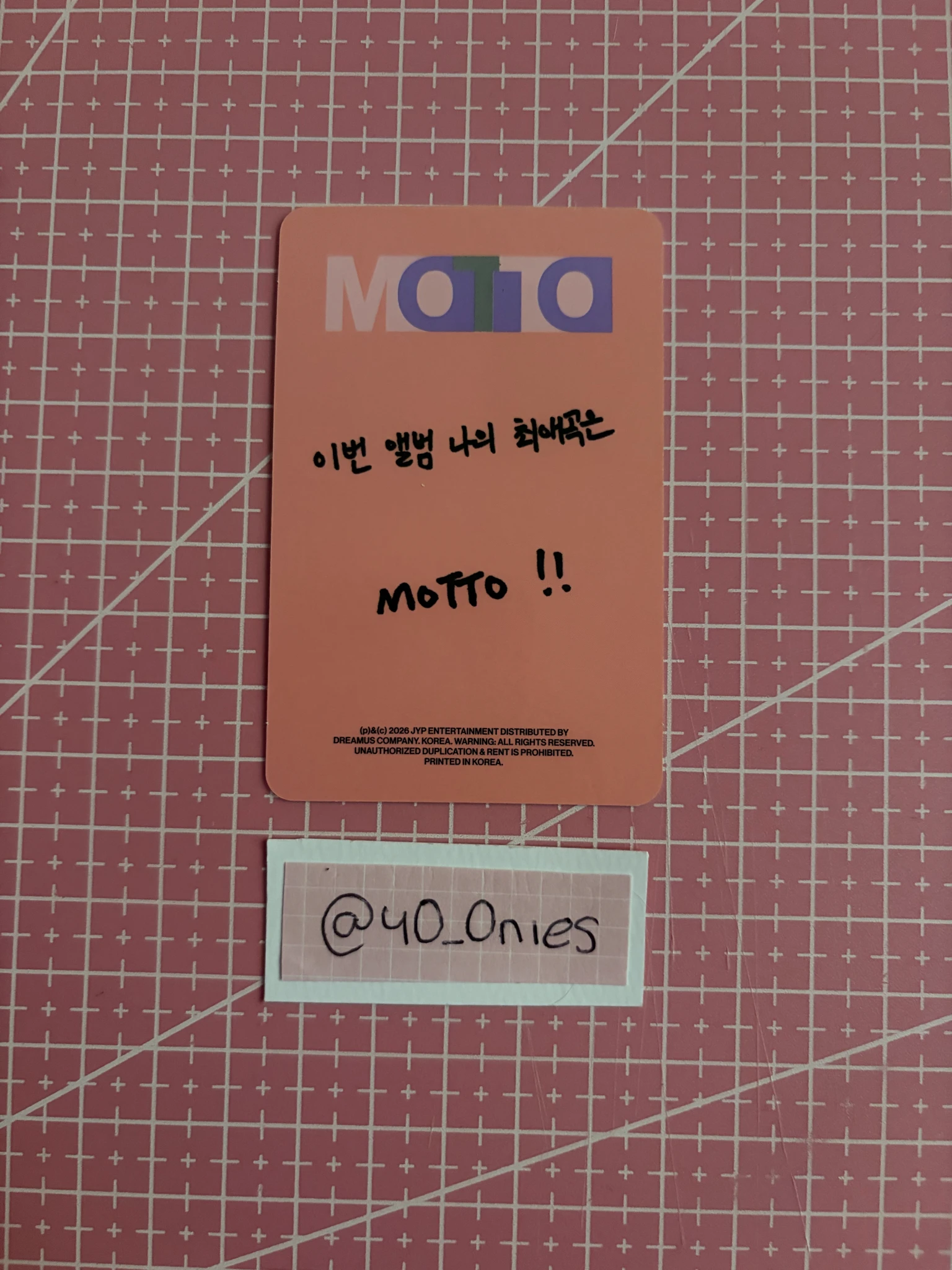 ITZY Chaeryeong ITZY - Chaeryeong - Motto Album album photocard member version listing photo 2