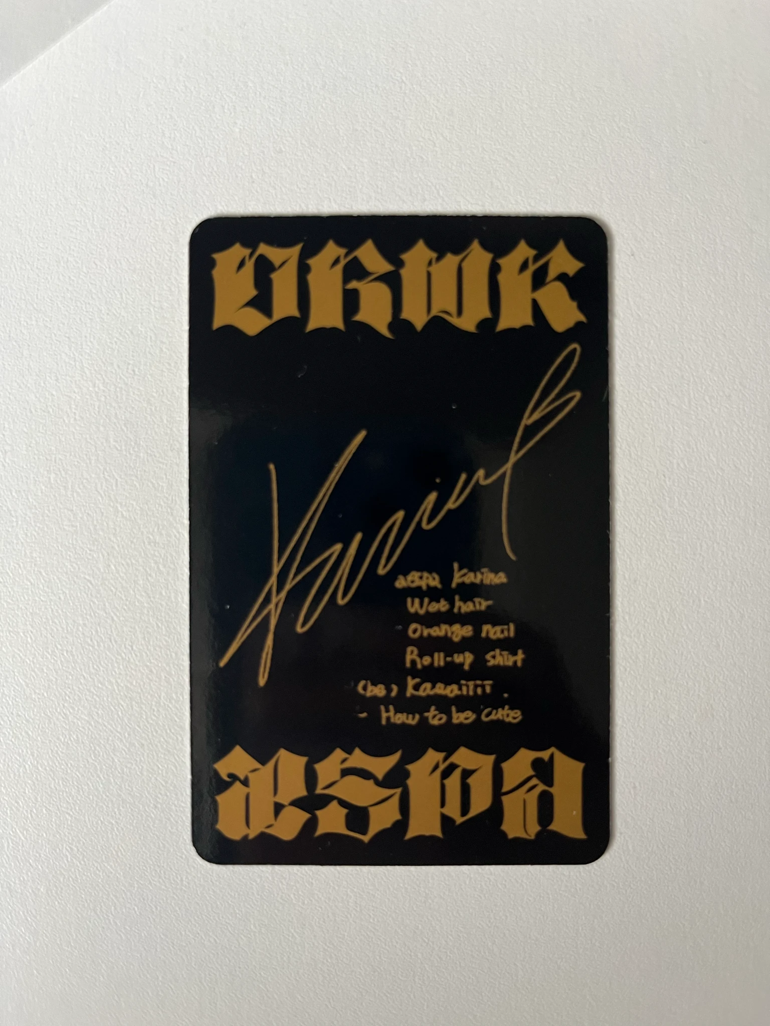 aespa Karina aespa - Karina - Dirty Work Album dirty case version europe (EU) exclusive listing photo 2