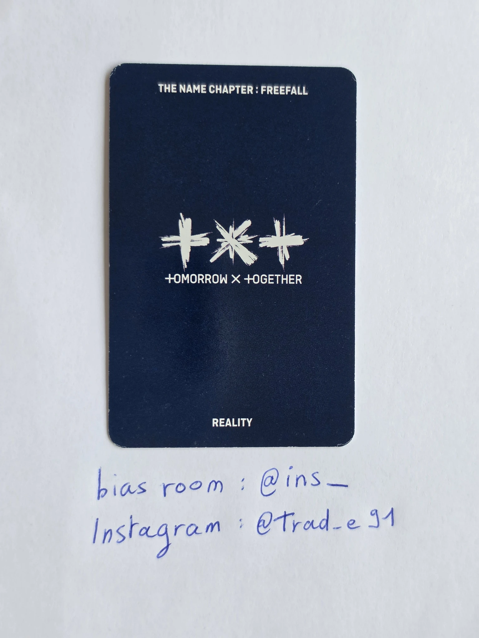 TOMORROW X TOGETHER Soobin TOMORROW X TOGETHER - Soobin - The Name Chapter: Freefall Album album photocard reality ver. listing photo 2