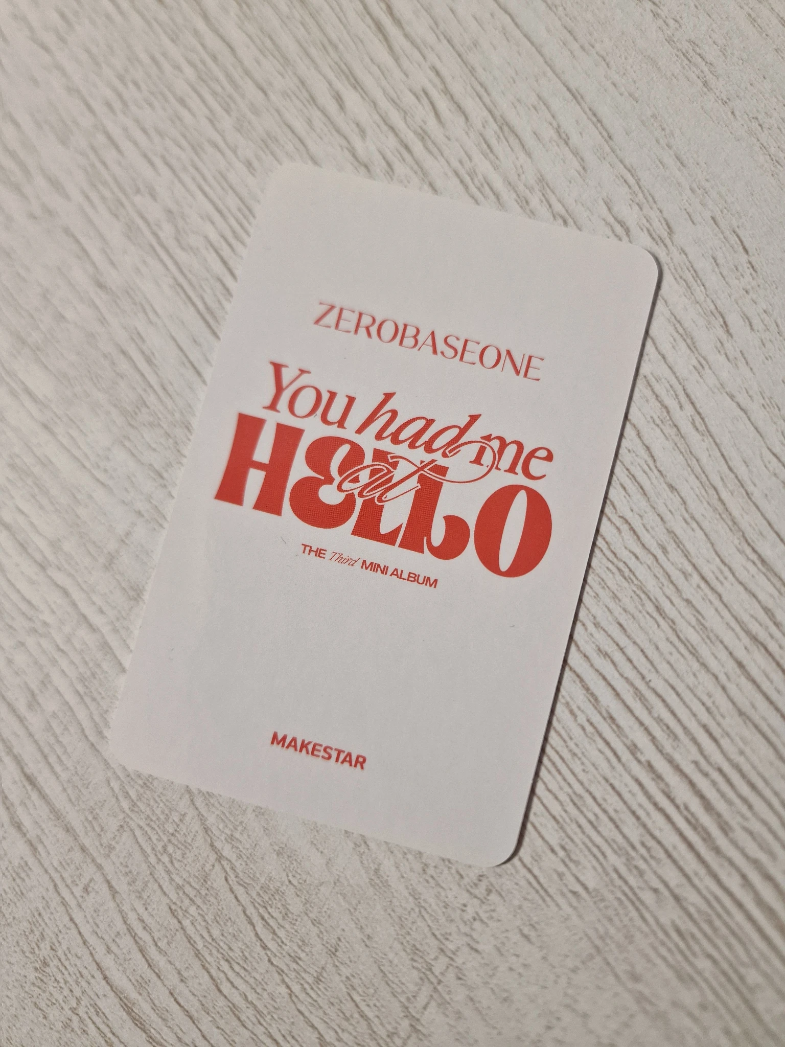 ZEROBASEONE Jiwoong ZEROBASEONE - Jiwoong - You had me at HELLO Album pob (pre-order benefit) zerose version makestar listing photo 2