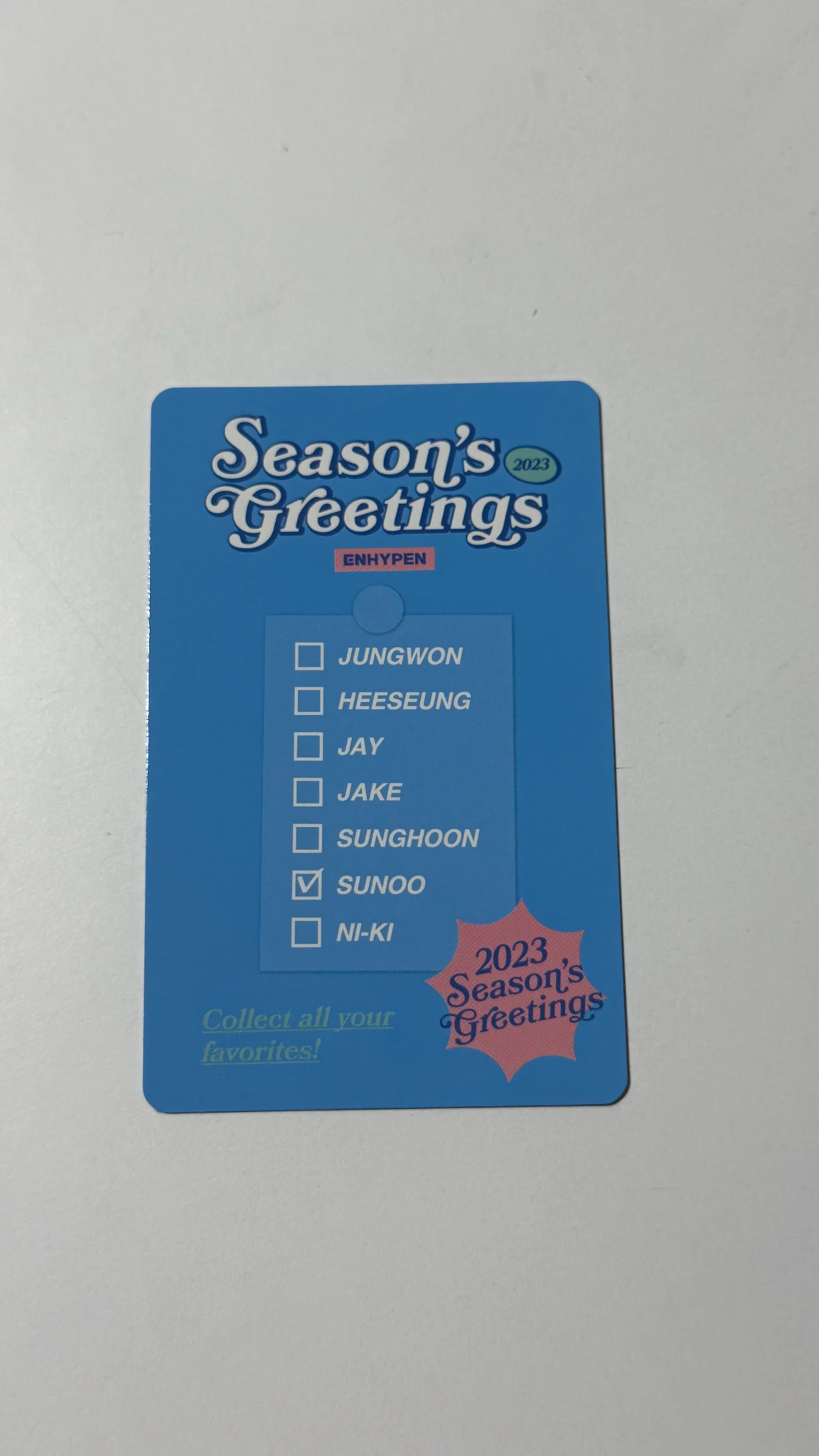 ENHYPEN Sunoo ENHYPEN - Sunoo - 2023 Season's Greetings Other photocard set listing photo 2