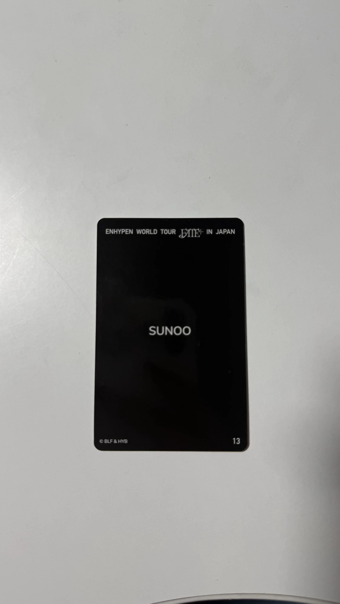 ENHYPEN Sunoo ENHYPEN - Sunoo - World Tour 'Fate Plus' Event trading card japan merch photocard listing photo 2