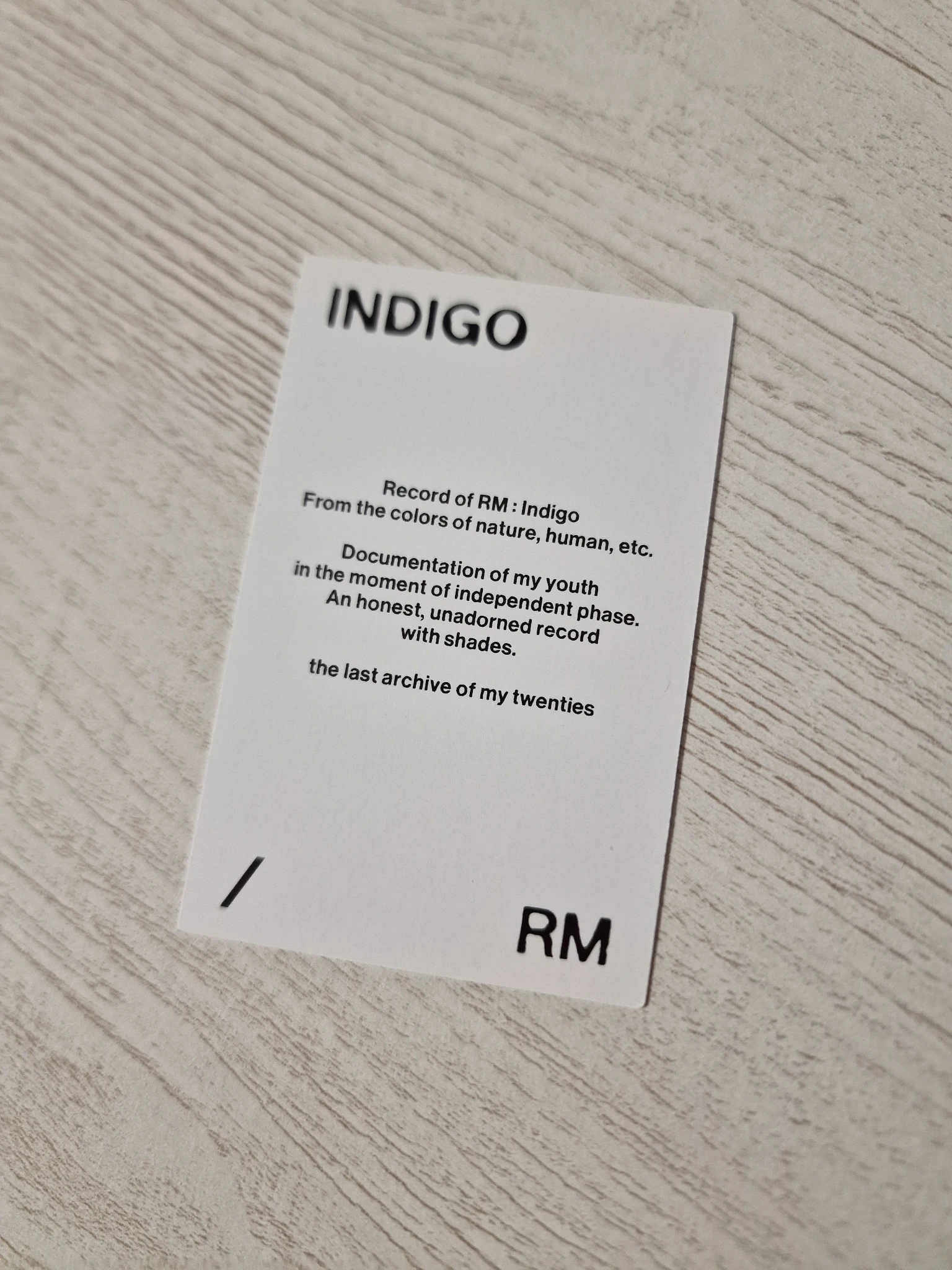 BTS RM BTS-RM-Album-Indigo listing photo 2