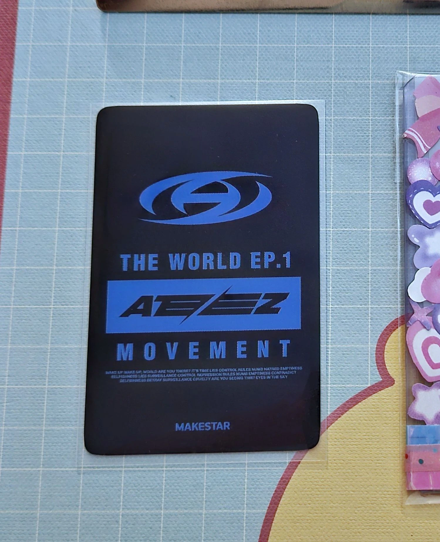 ATEEZ Wooyoung ATEEZ - Wooyoung - THE WORLD EP.1 : MOVEMENT Album makestar cafe event purchase benefit holographic (hologram) listing photo 2
