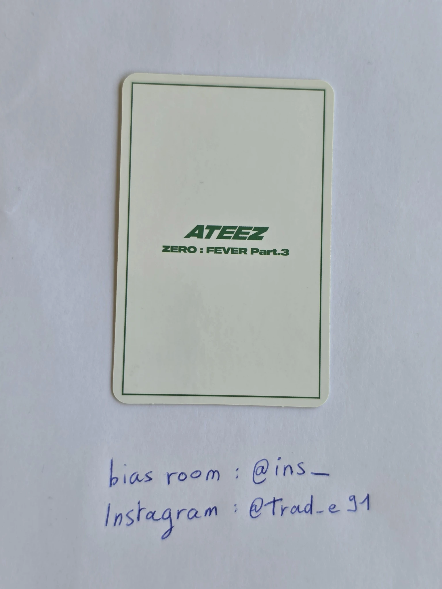 ATEEZ Yunho ATEEZ - Yunho - ZERO : FEVER Part.3 Album pre-order benefit (pob) synnara listing photo 2