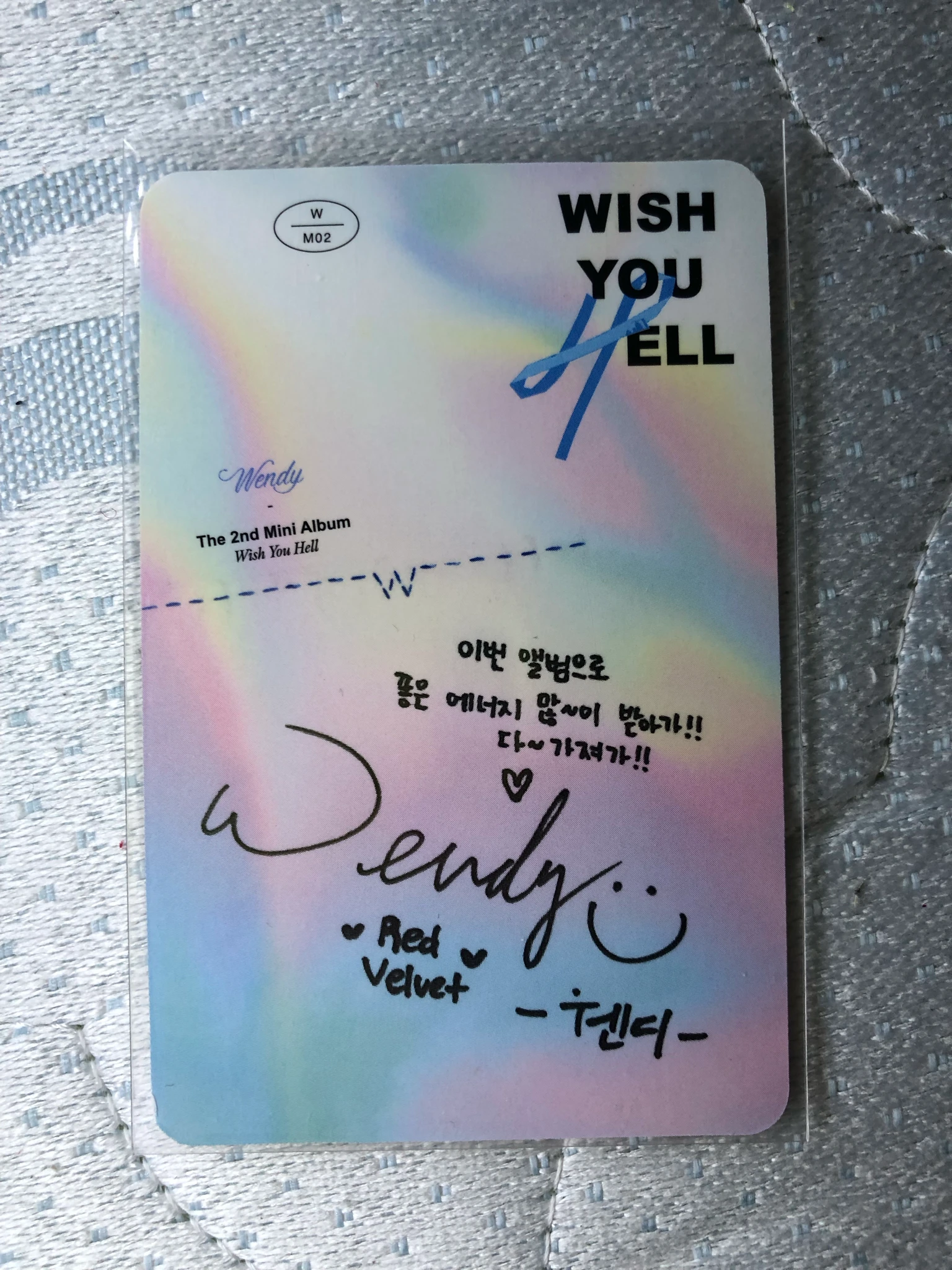Red Velvet Wendy Red Velvet - Wendy - Wish You Hell Album album photocard package version listing photo 2