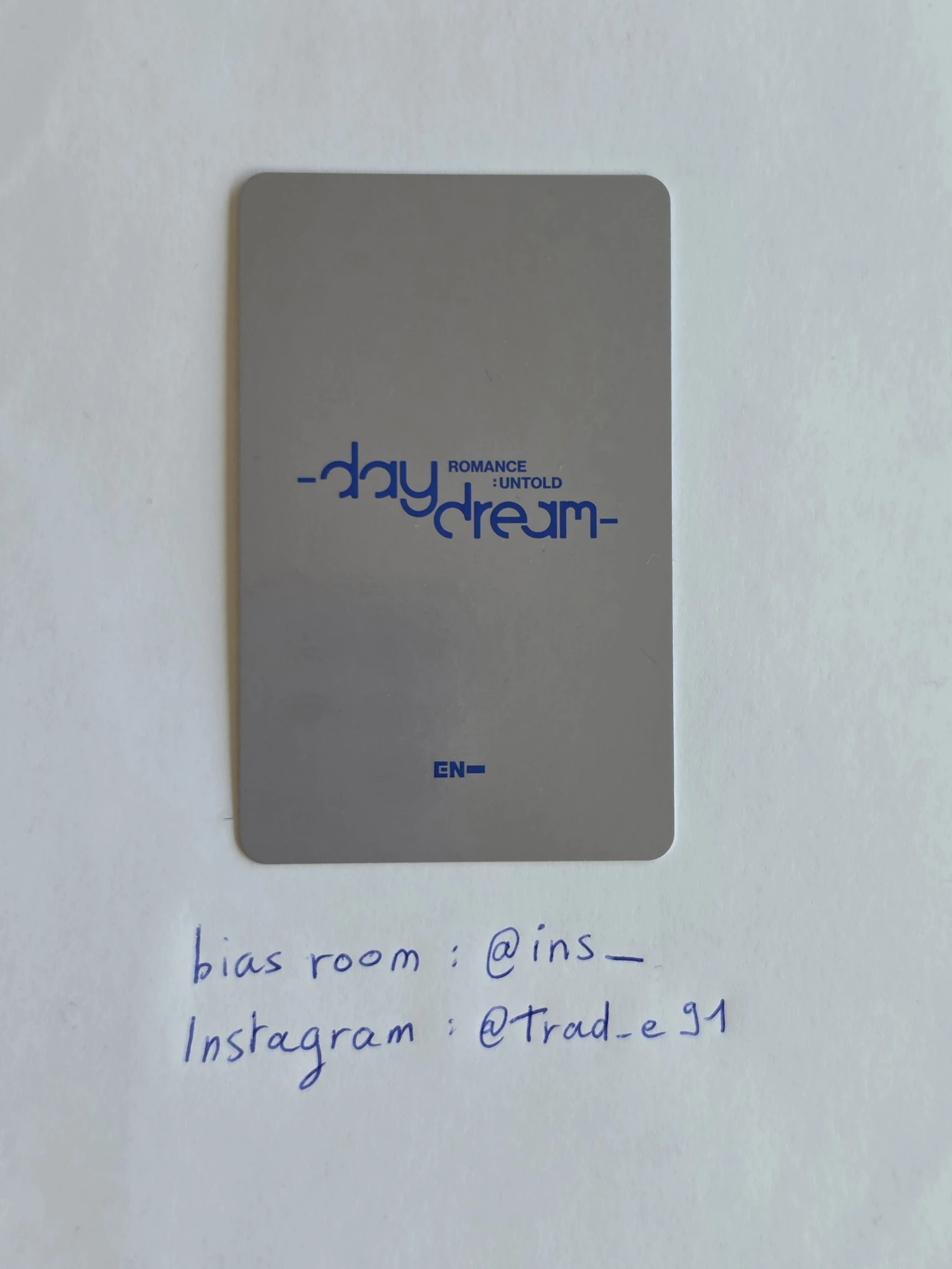 ENHYPEN Sunoo ENHYPEN - Sunoo - ROMANCE: UNTOLD-DAYDREAM- Album album photocard white midnight version listing photo 2