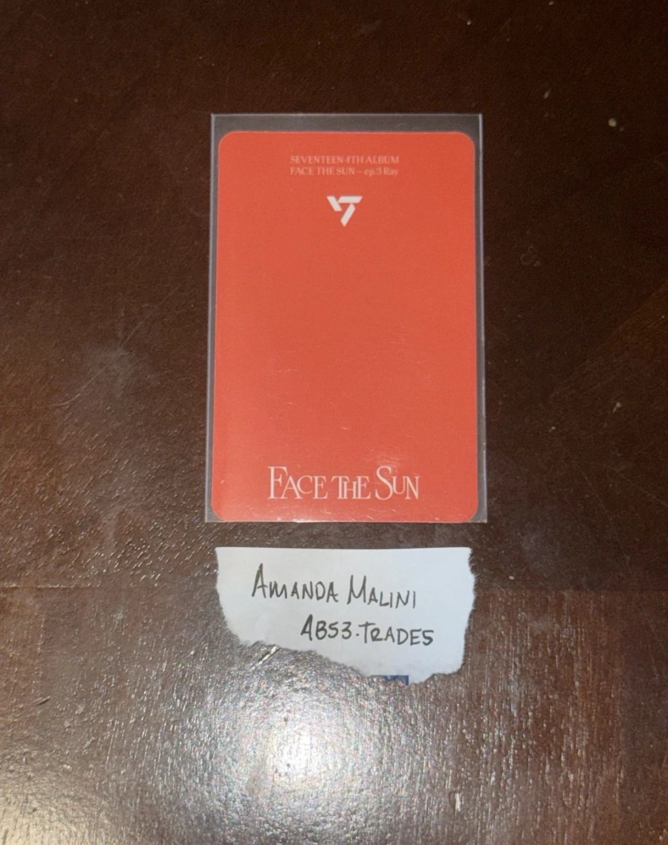 SEVENTEEN Mingyu SEVENTEEN - Mingyu - Face the Sun Album album photocard listing photo 2