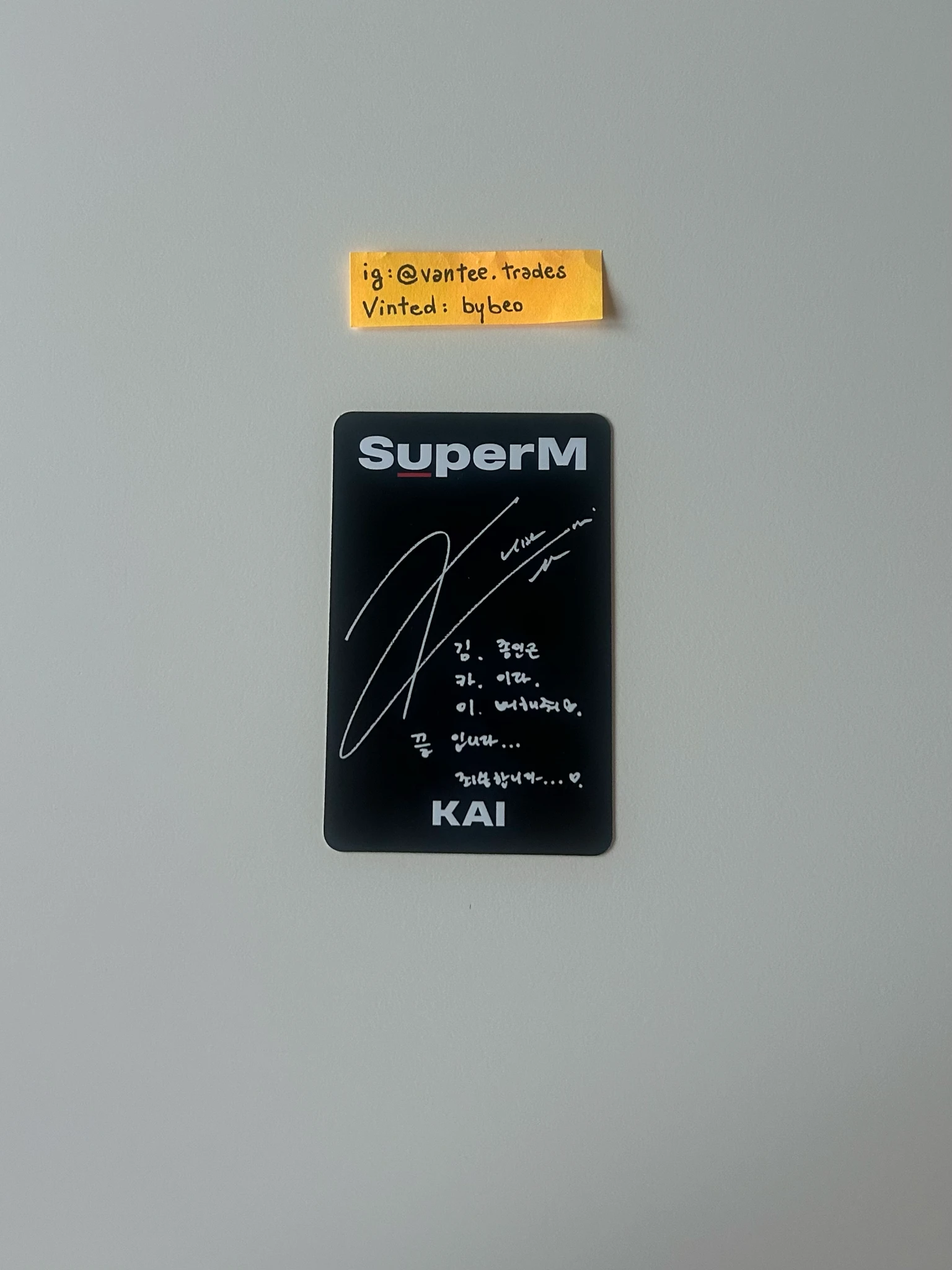 SuperM Kai SuperM - Kai - Super One Album album photocard USA listing photo 2