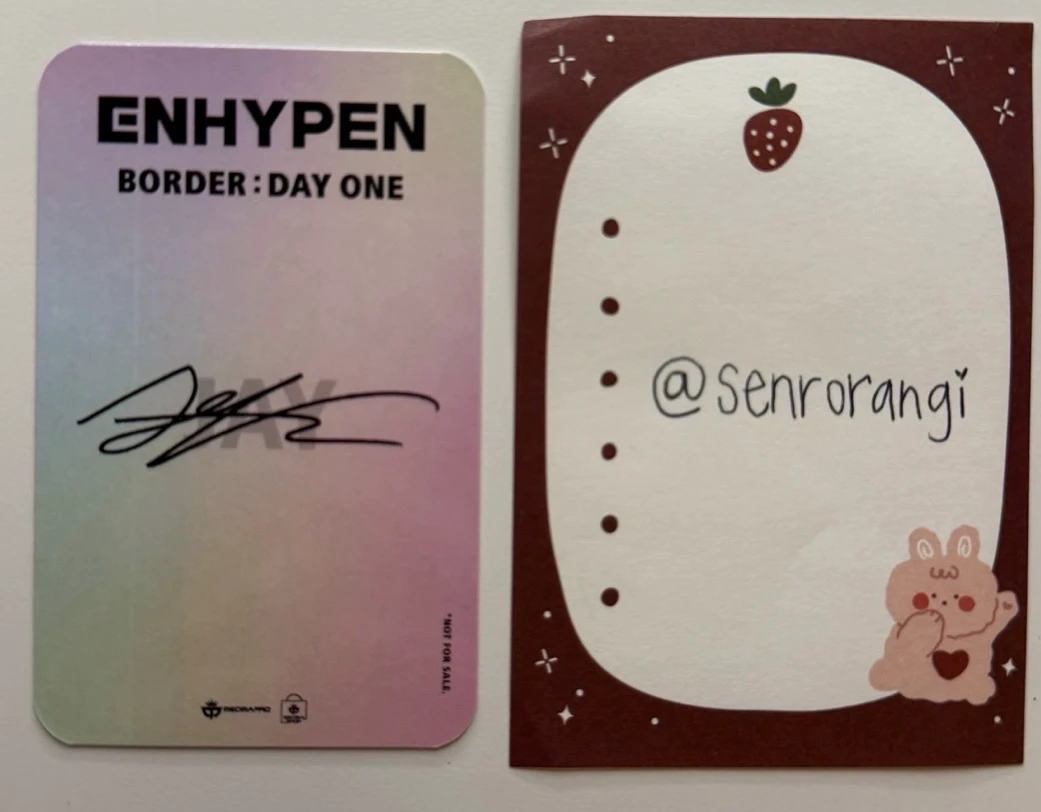 ENHYPEN Jay ENHYPEN - Jay - BORDER : DAY ONE Album mecima pob (pre-order benefit) listing photo 2