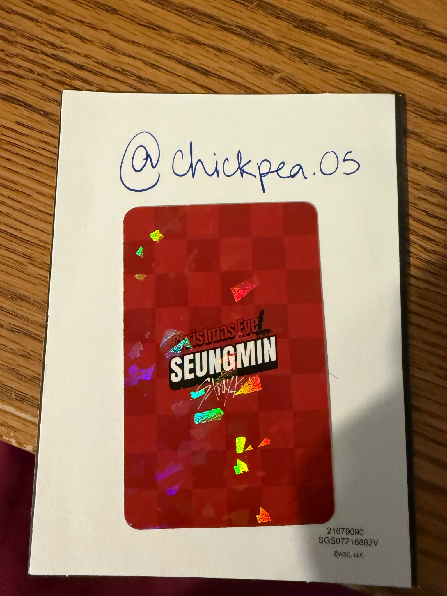 Stray Kids Seungmin Stray Kids - Seungmin - Christmas EveL Album album photocard glitter ver. glitter listing photo 2