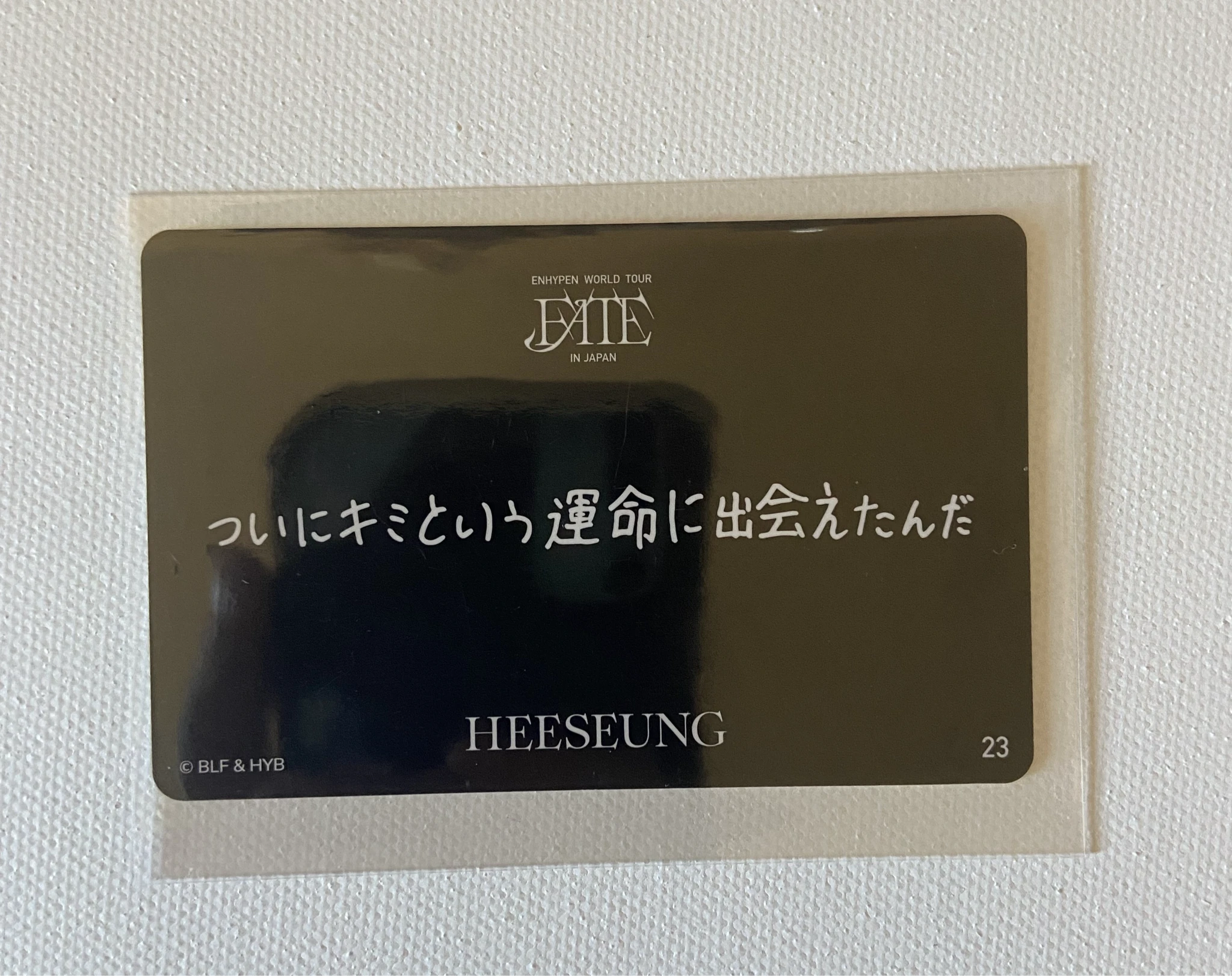 ENHYPEN Evan (Heeseung) ENHYPEN - Heeseung - World Tour 'Fate' Event trading card merch photocard japan listing photo 2