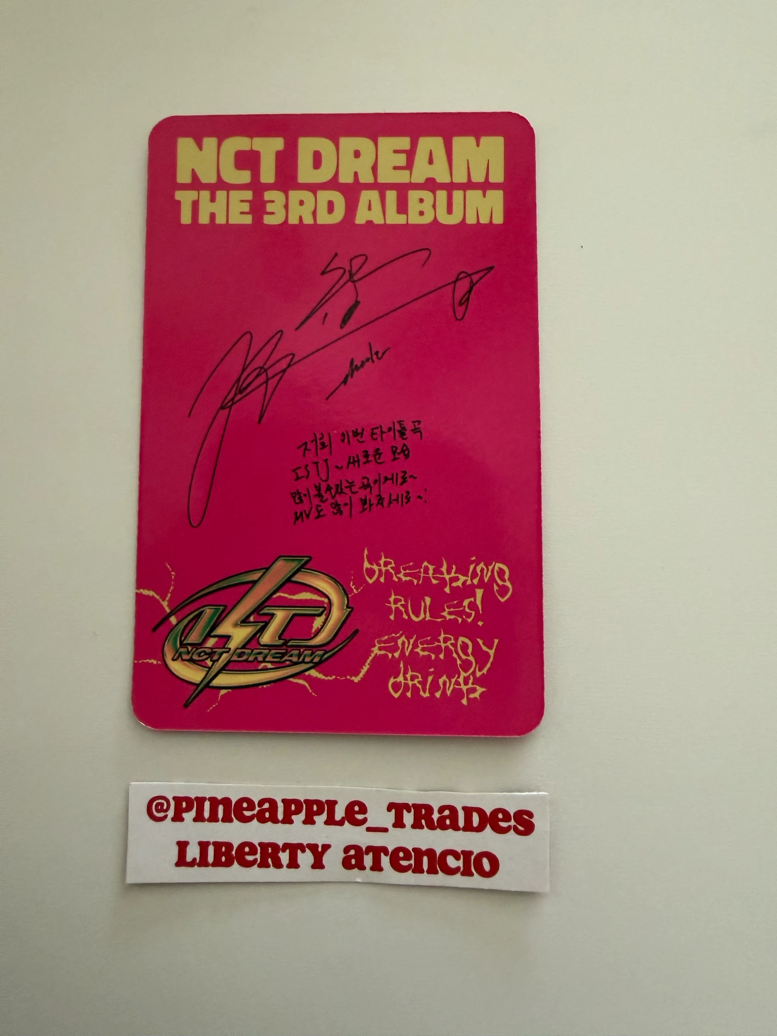 NCT DREAM Chenle NCT DREAM - Chenle - ISTJ Album poster ver. listing photo 2