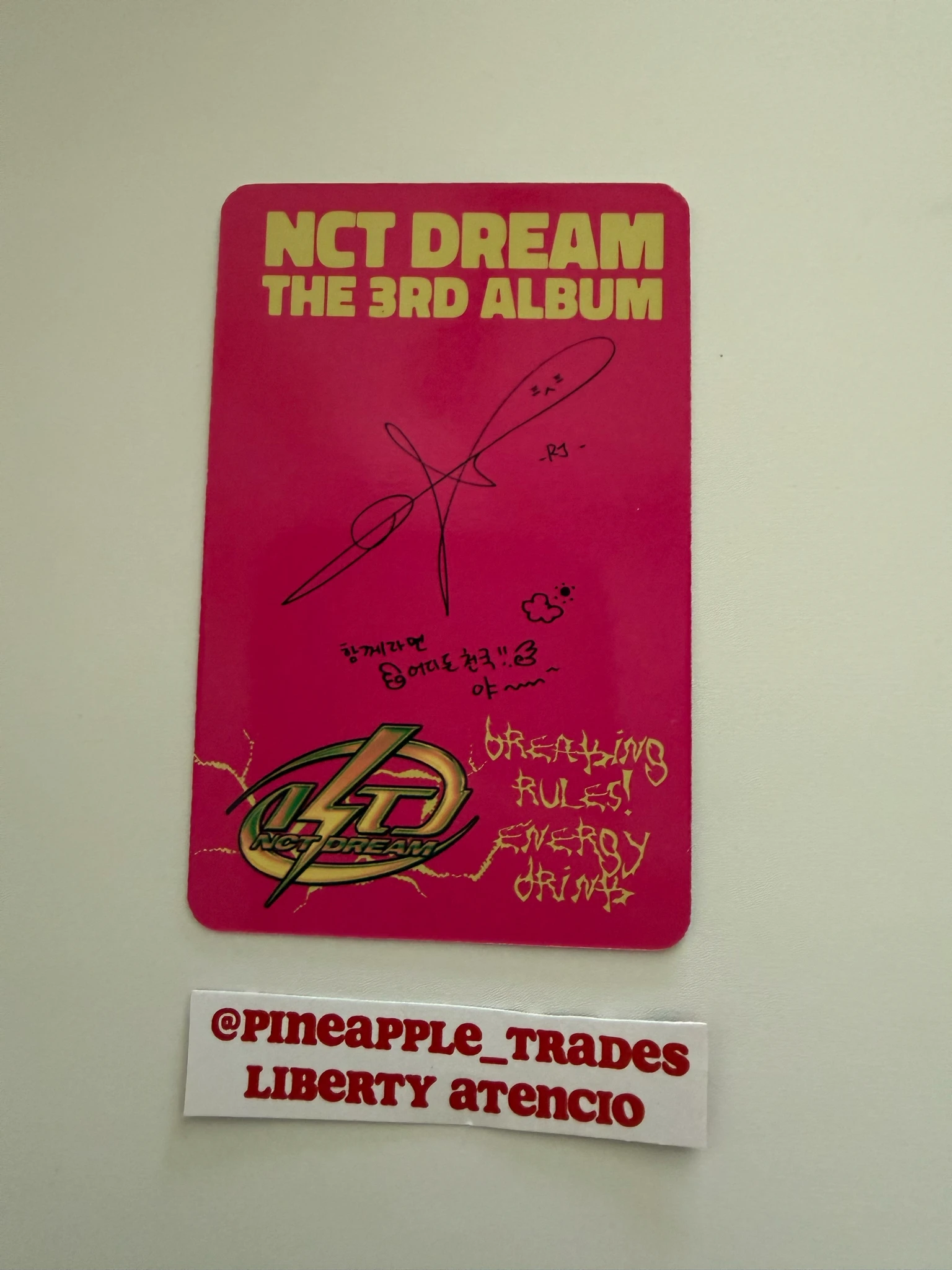 NCT DREAM Renjun NCT DREAM - Renjun - ISTJ Album poster ver. listing photo 2
