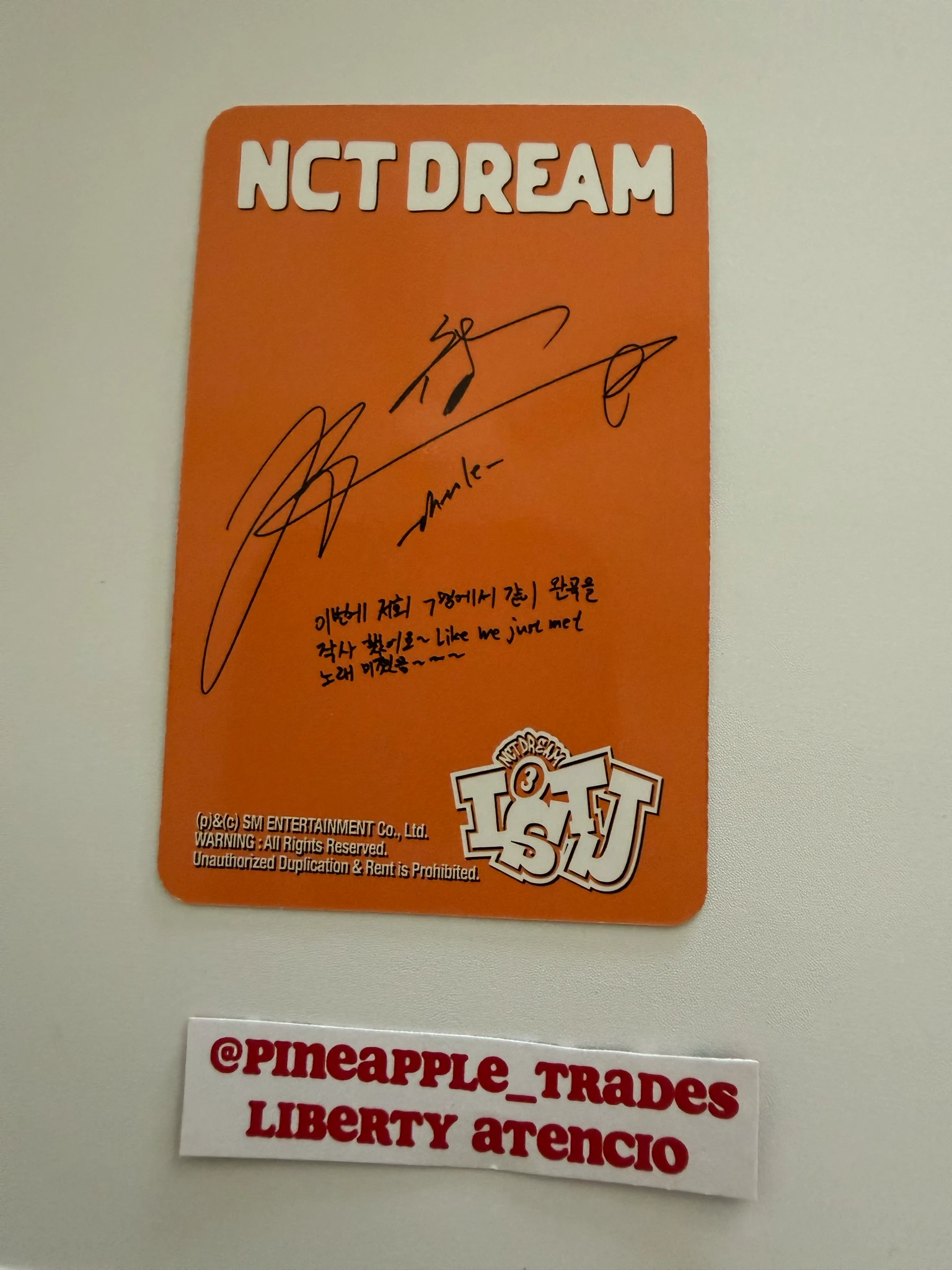 NCT DREAM Chenle NCT DREAM - Chenle - ISTJ Album introvert version album photocard listing photo 2